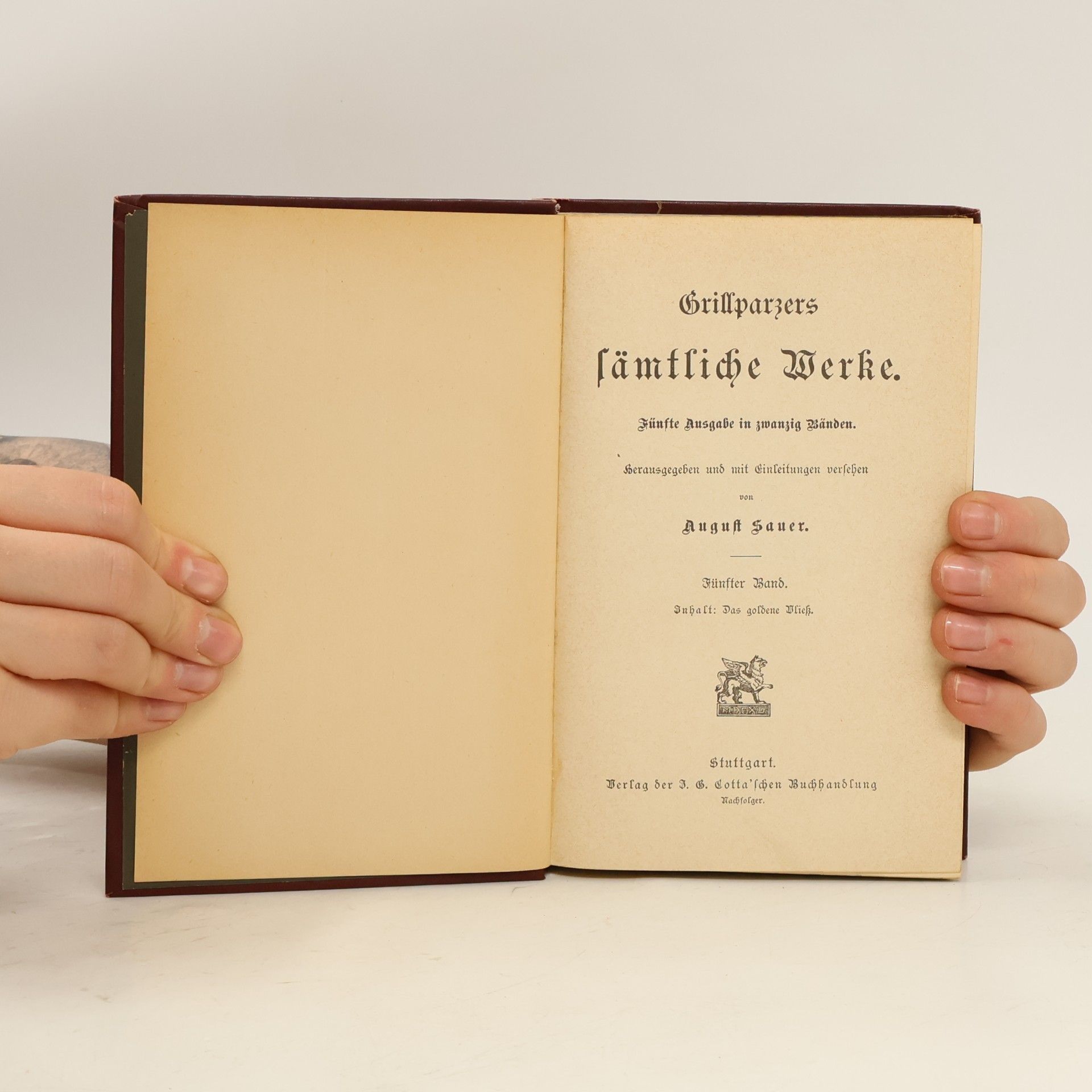 Franz Grillparzer Grillparzers sämtliche Werke 5.6.