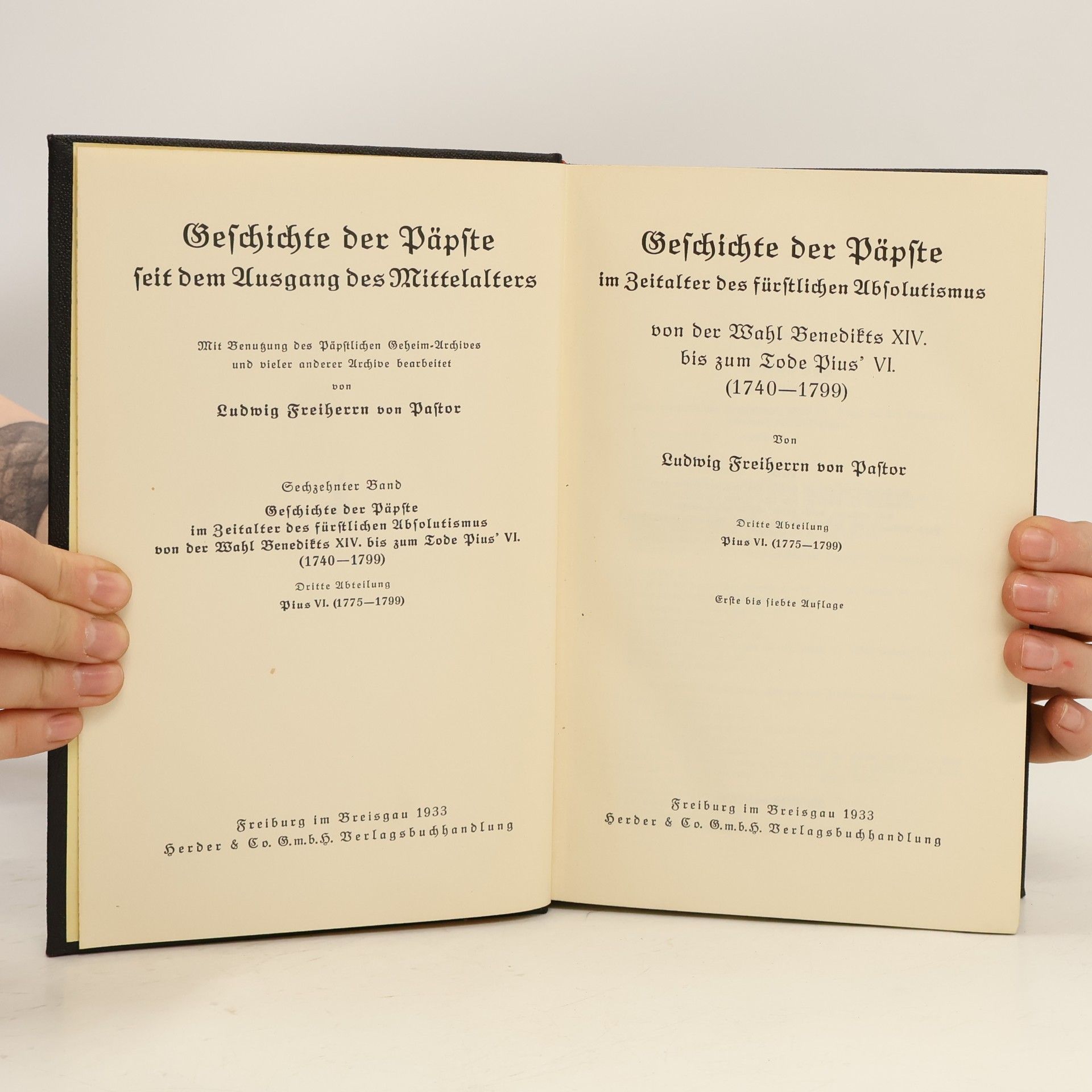 Ludwig Freiherrn von Pastor Geschichte der Päpste seit dem Ausgang des Mittelalters