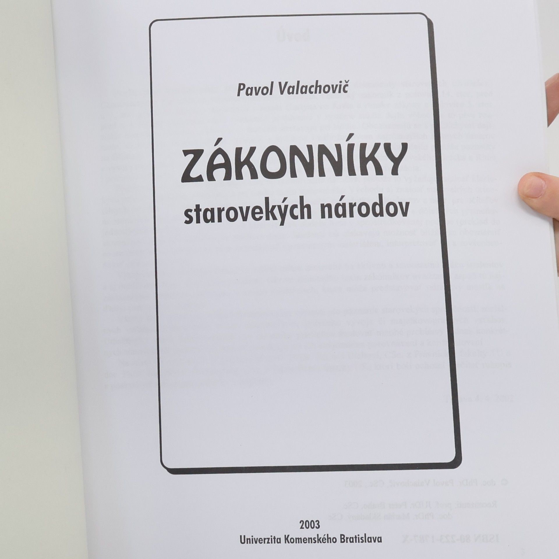 Valachovič Pavol Zákonníky starovekých národov
