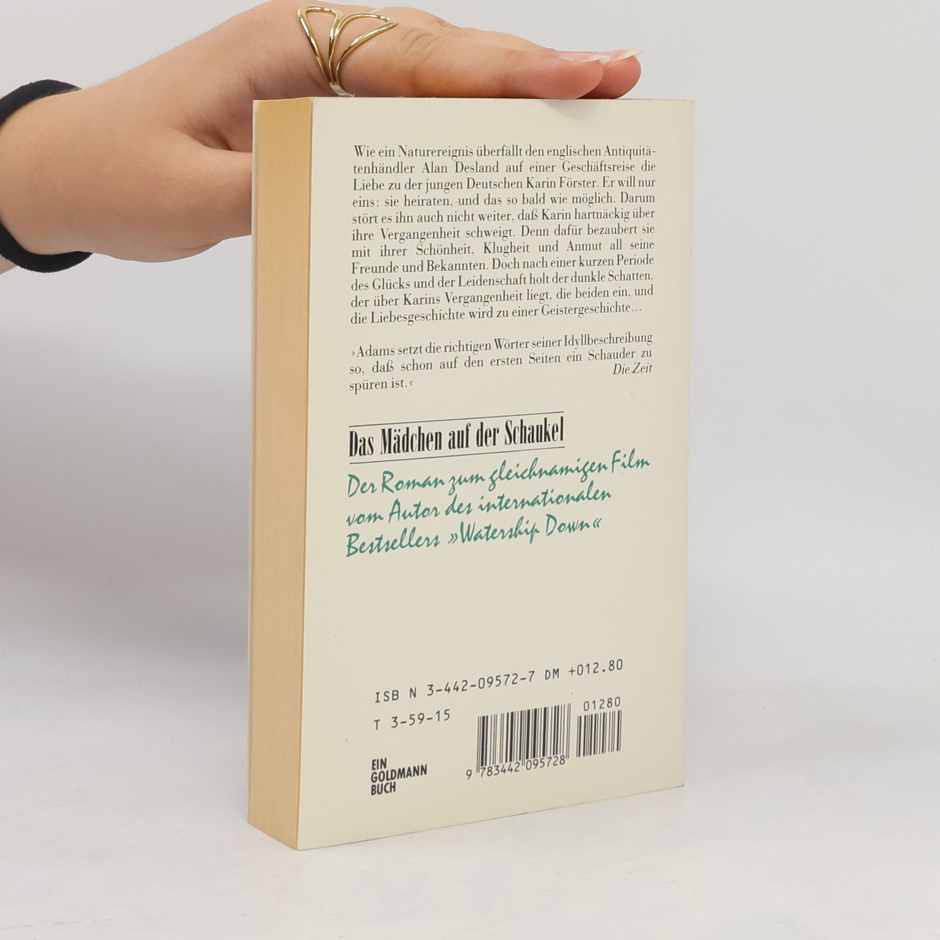 Richard Adams Das Mädchen auf der Schaukel. Roman. Das Buch zum Film.