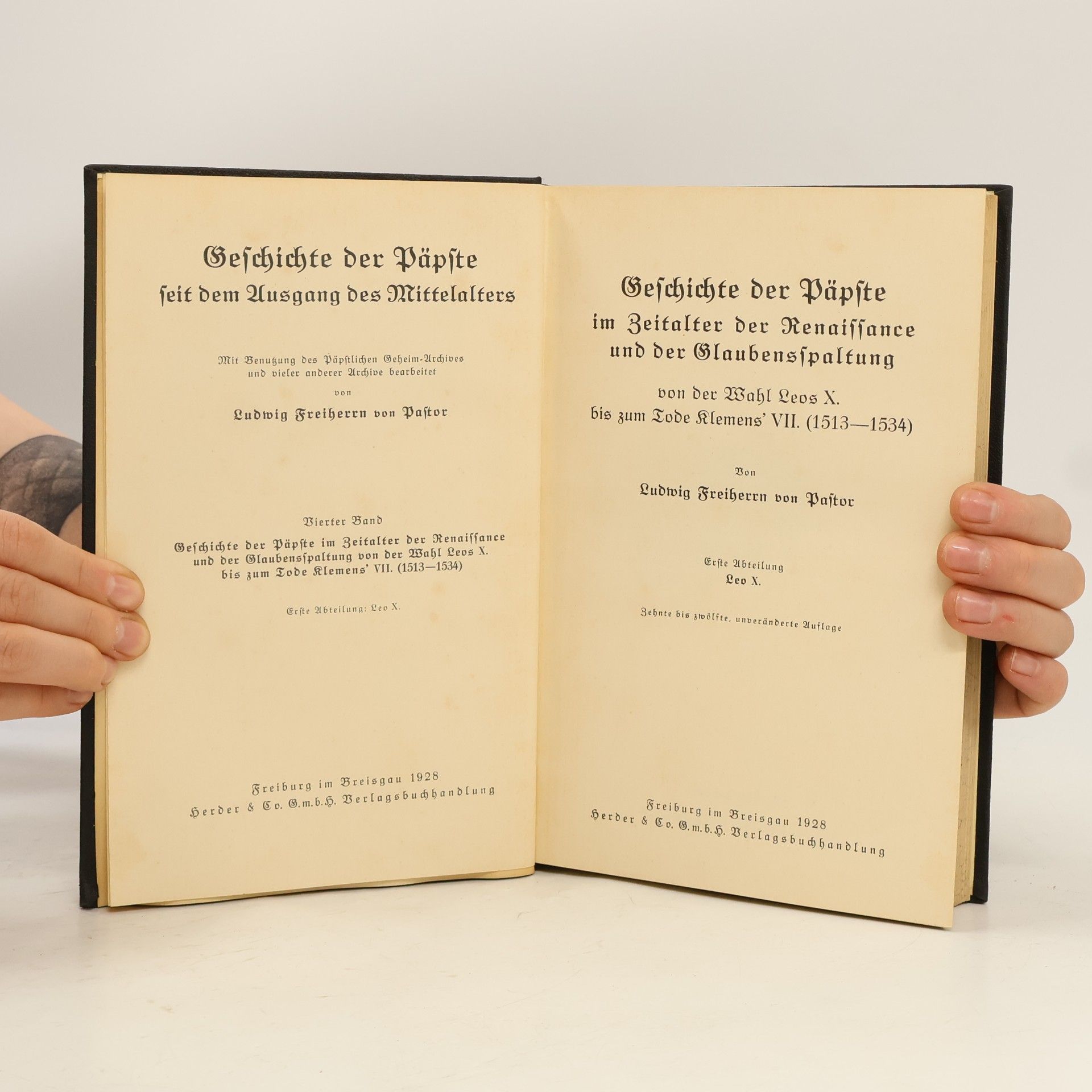 Ludwig Freiherrn von Pastor Geschichte der Päpste IV/1