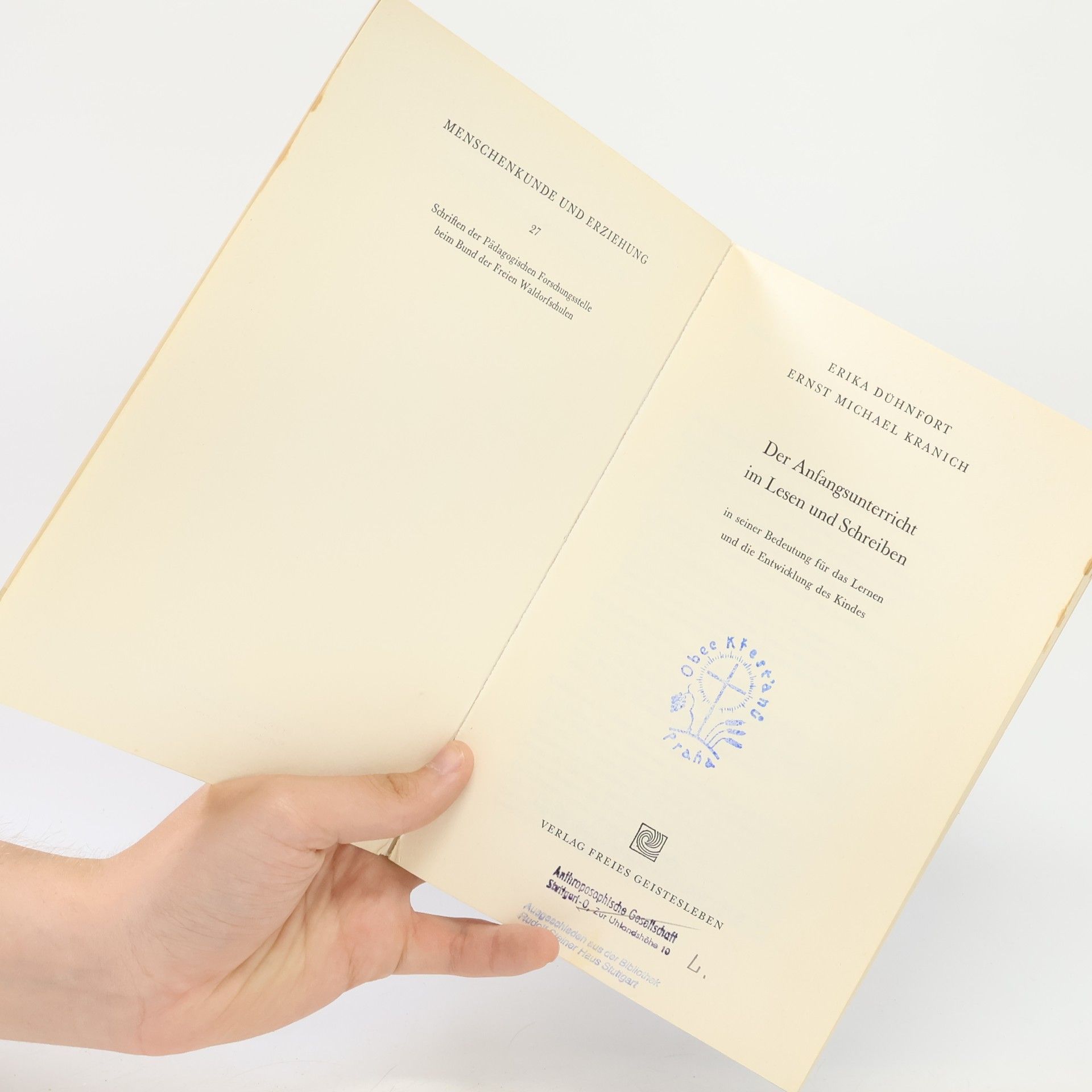 Erika Dühnfort Der Anfangsunterricht im Schreiben und Lesen in seiner Bedeutung für das Lernen und die Entwicklung des Kindes