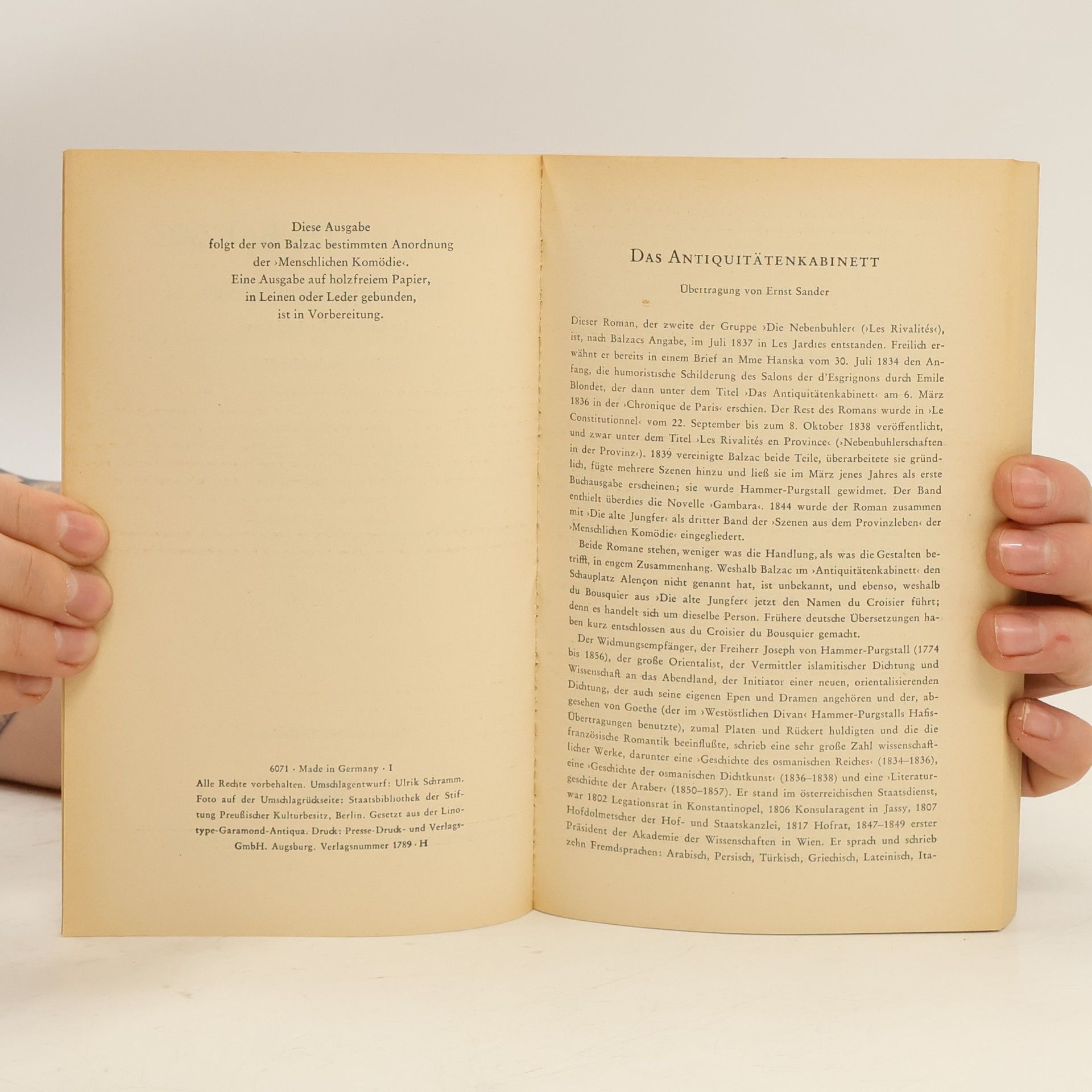 Honoré de Balzac Das Antiquitätenkabinett. Die Menschliche Komödie