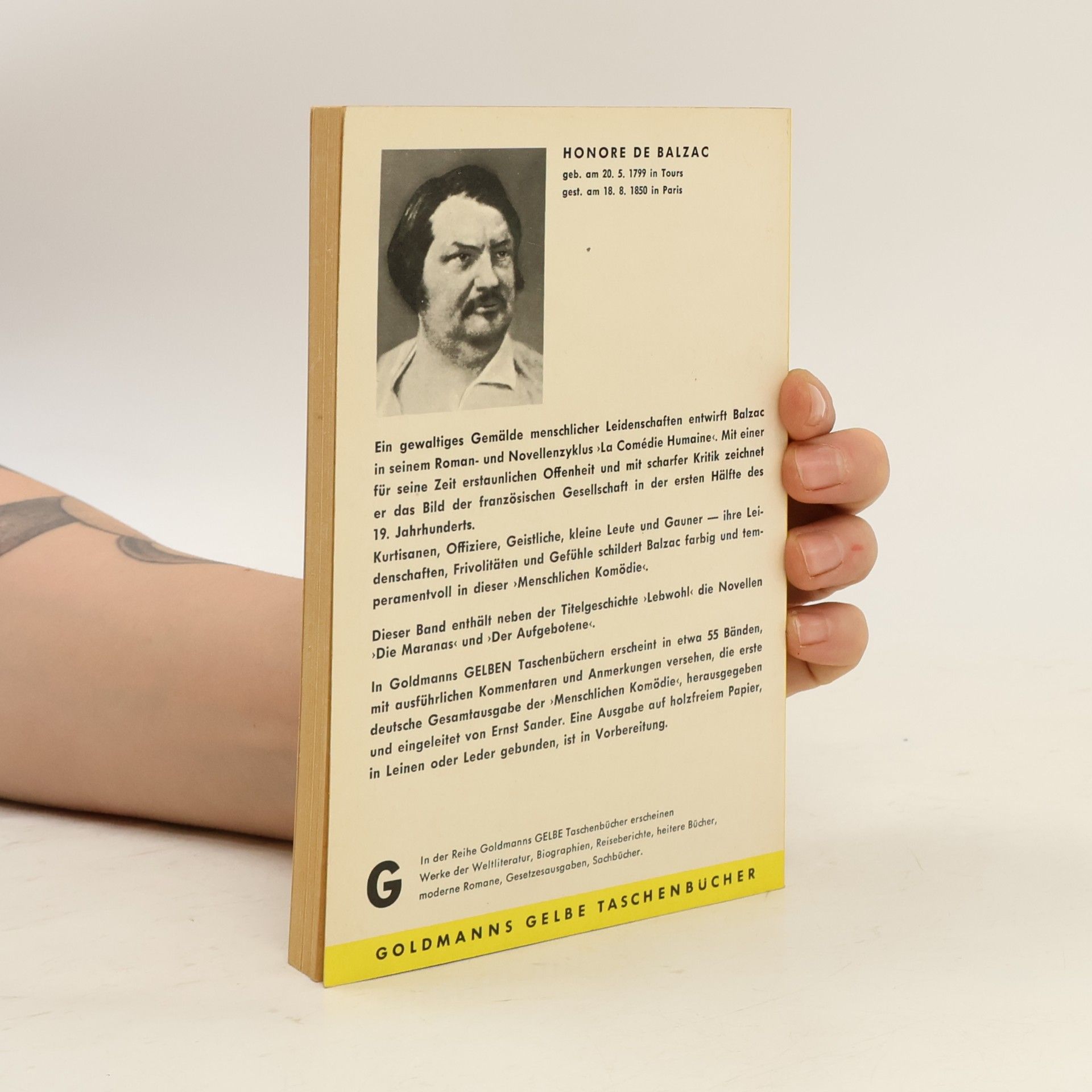 Honoré de Balzac Lebwohl