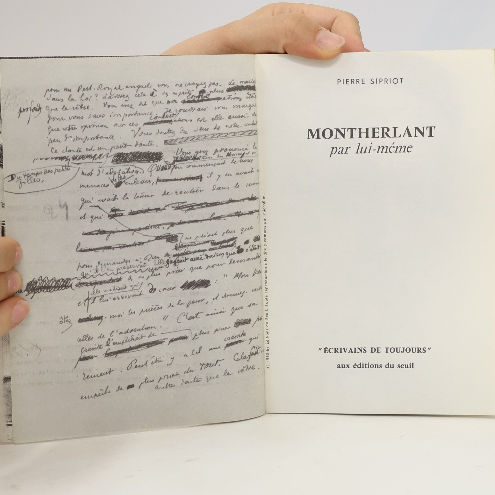 Pierre Sipriot Montherlant par lui-même