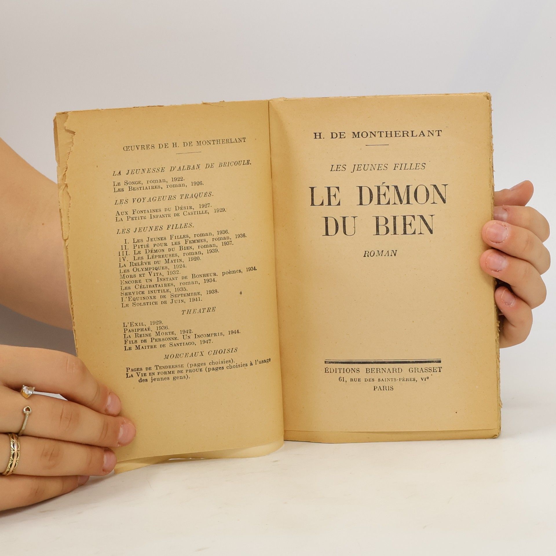 Henry de Montherlant Le démon du bien