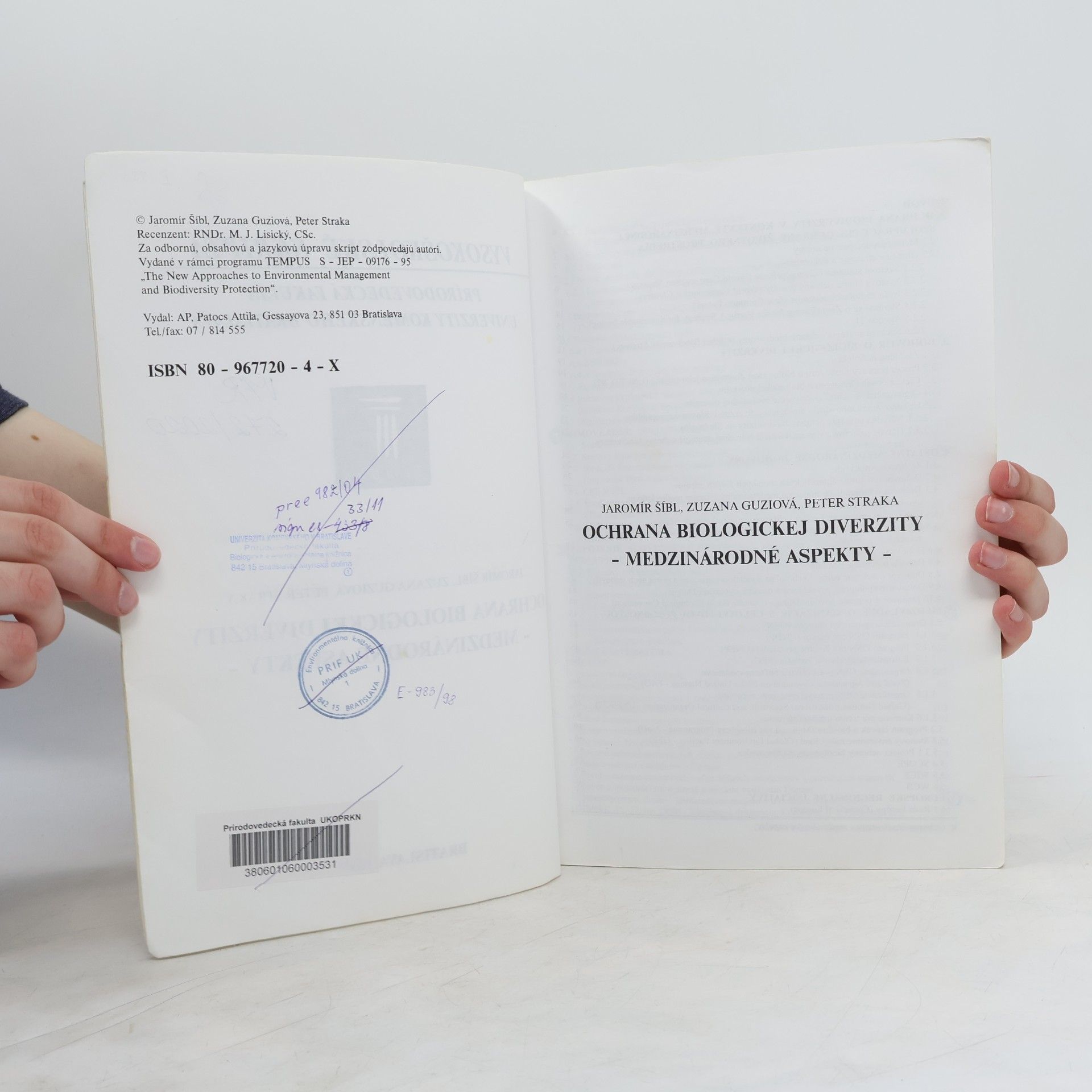 Jaromír Šibl Ochrana biologickej diverzity