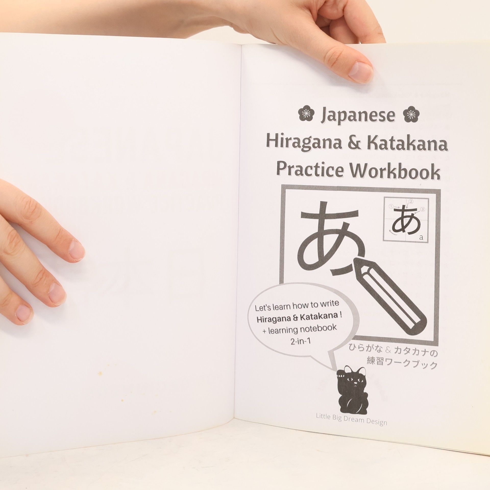 Dream Design Japanese Hiragana & Katakana Practice Workbook: For Beginners, Japanese Writing Workbook, Learn & Practice Japanese Alphabet (Go-Ju-On Charts & 60 Note Pages Included)