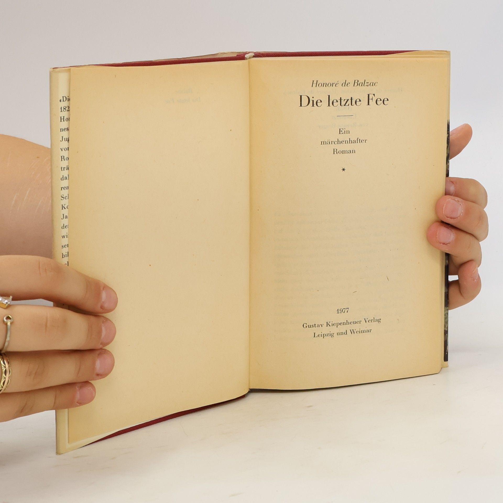 Honoré de Balzac Die letzte Fee