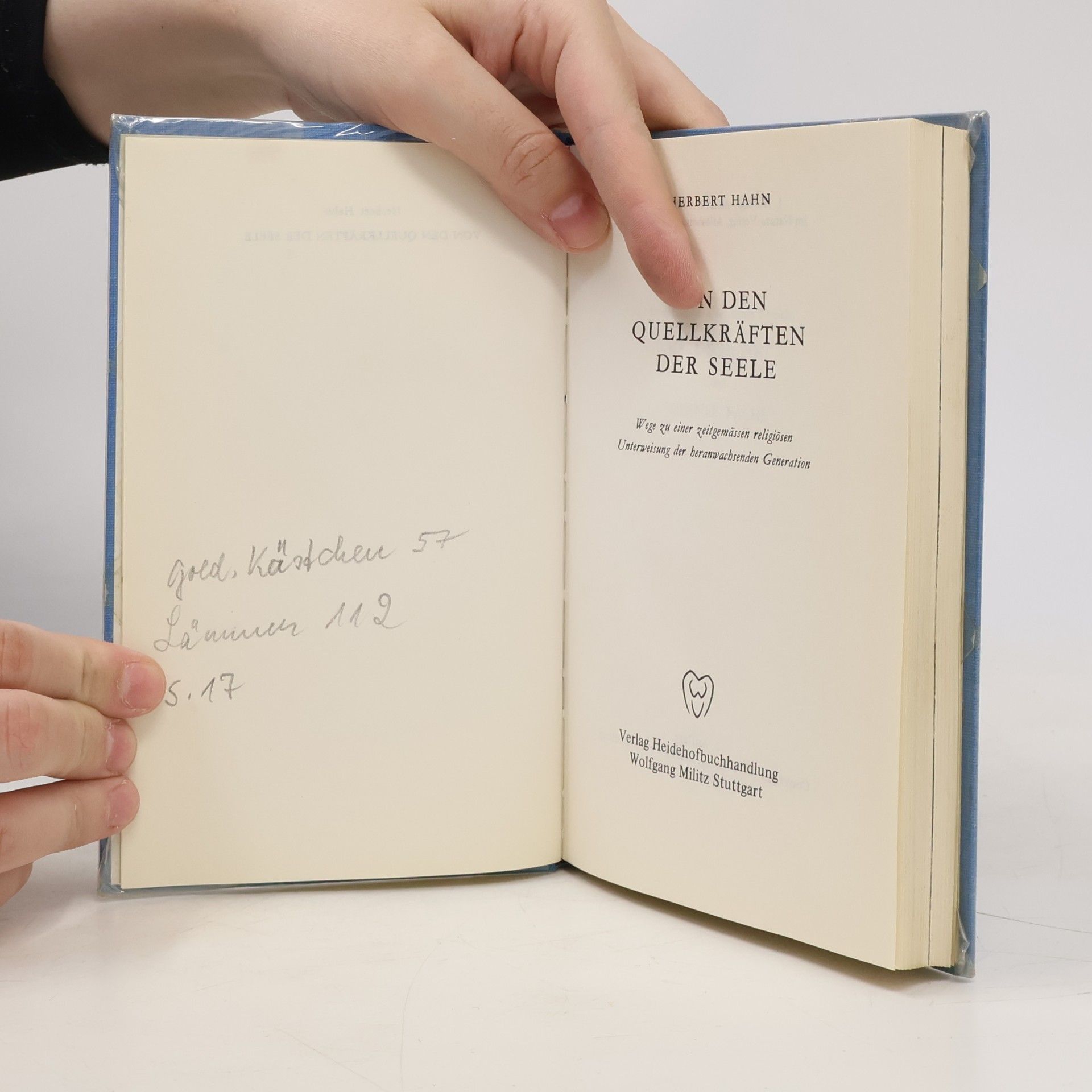Herbert Hahn Von den Quellkräften der Seele