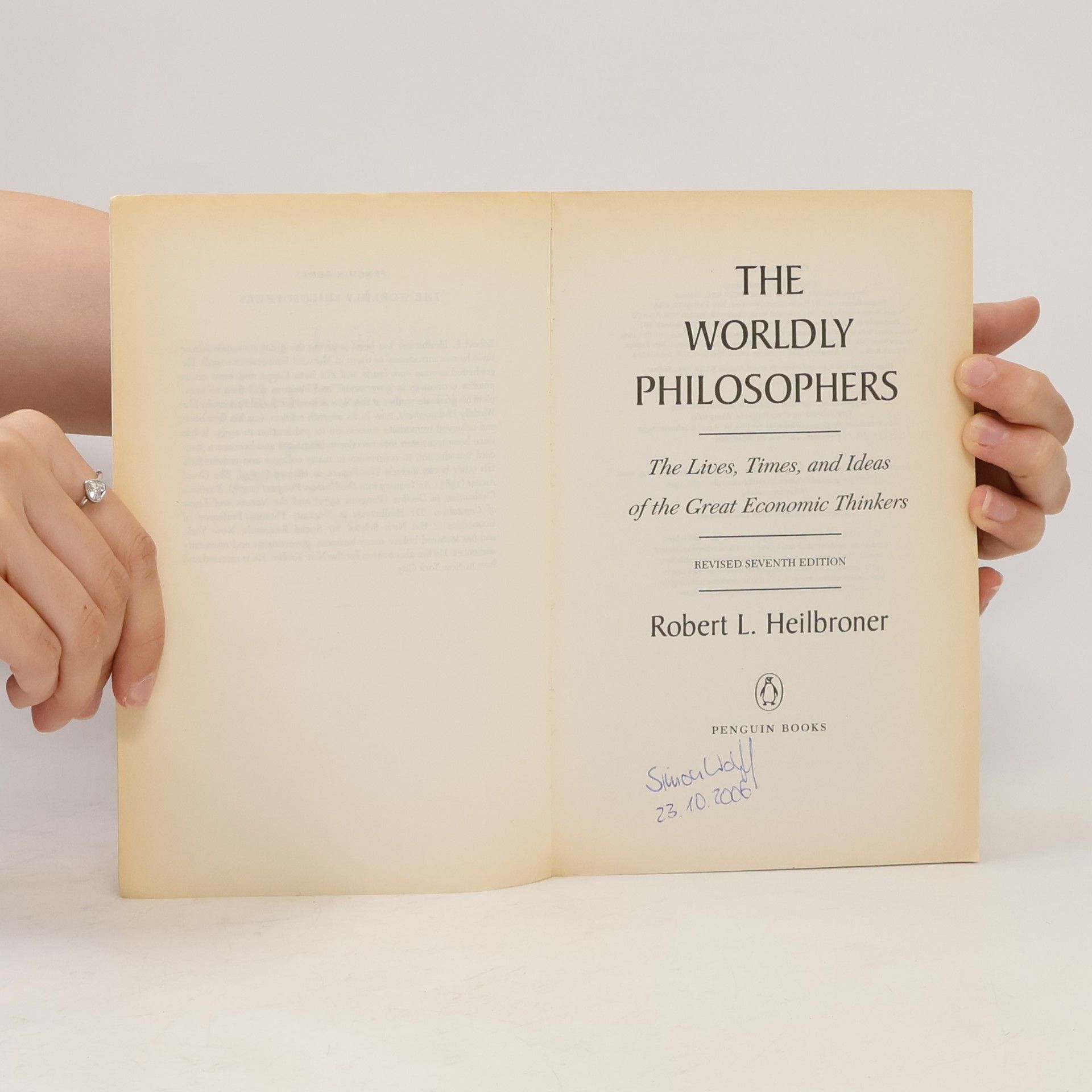 Robert L. Heilbroner The Worldly Philosophers