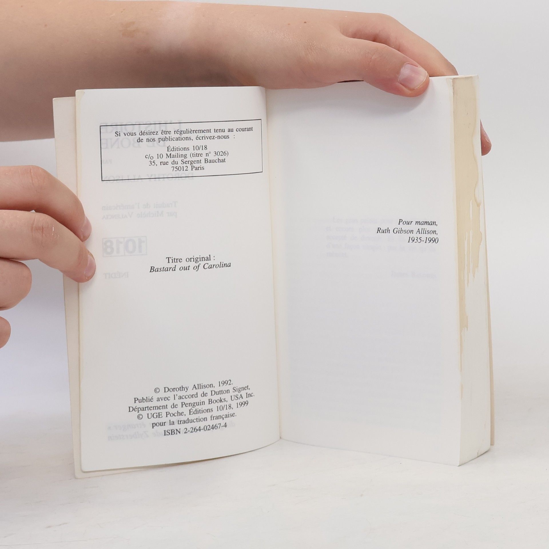 Dorothy Allison L'histoire de Bone