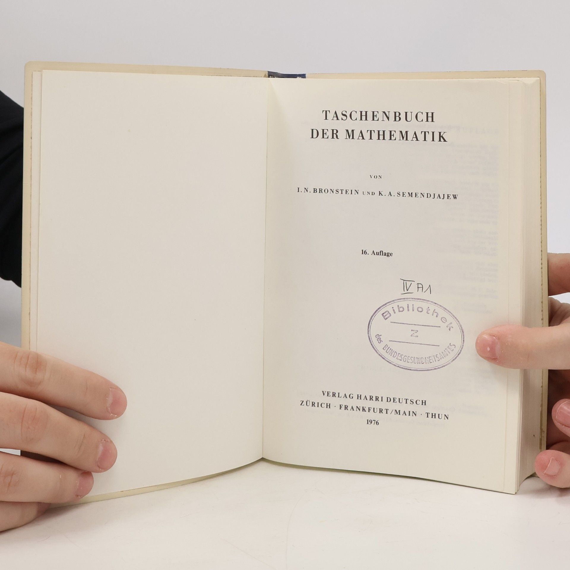 I. N. Bronštejn Taschenbuch der Mathematik