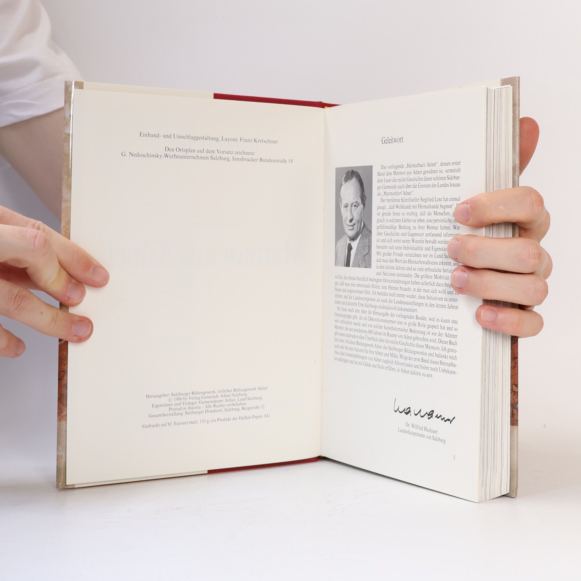 Franz Kretschmer Heimatbuch Adnet. Der Marmor