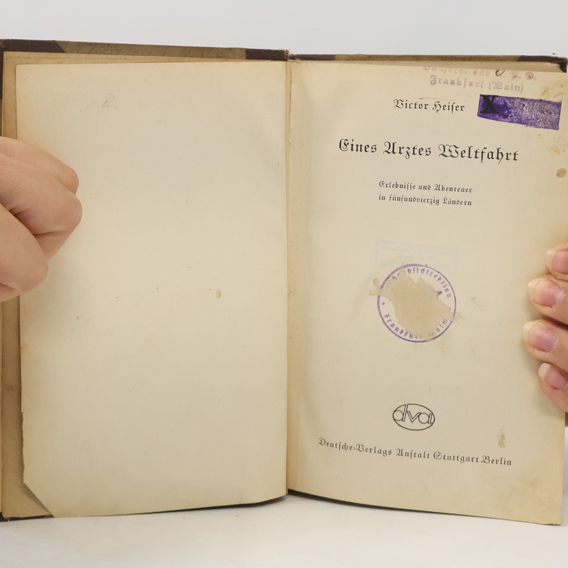 Victor Heiser Eines Arztes Weltfahrt