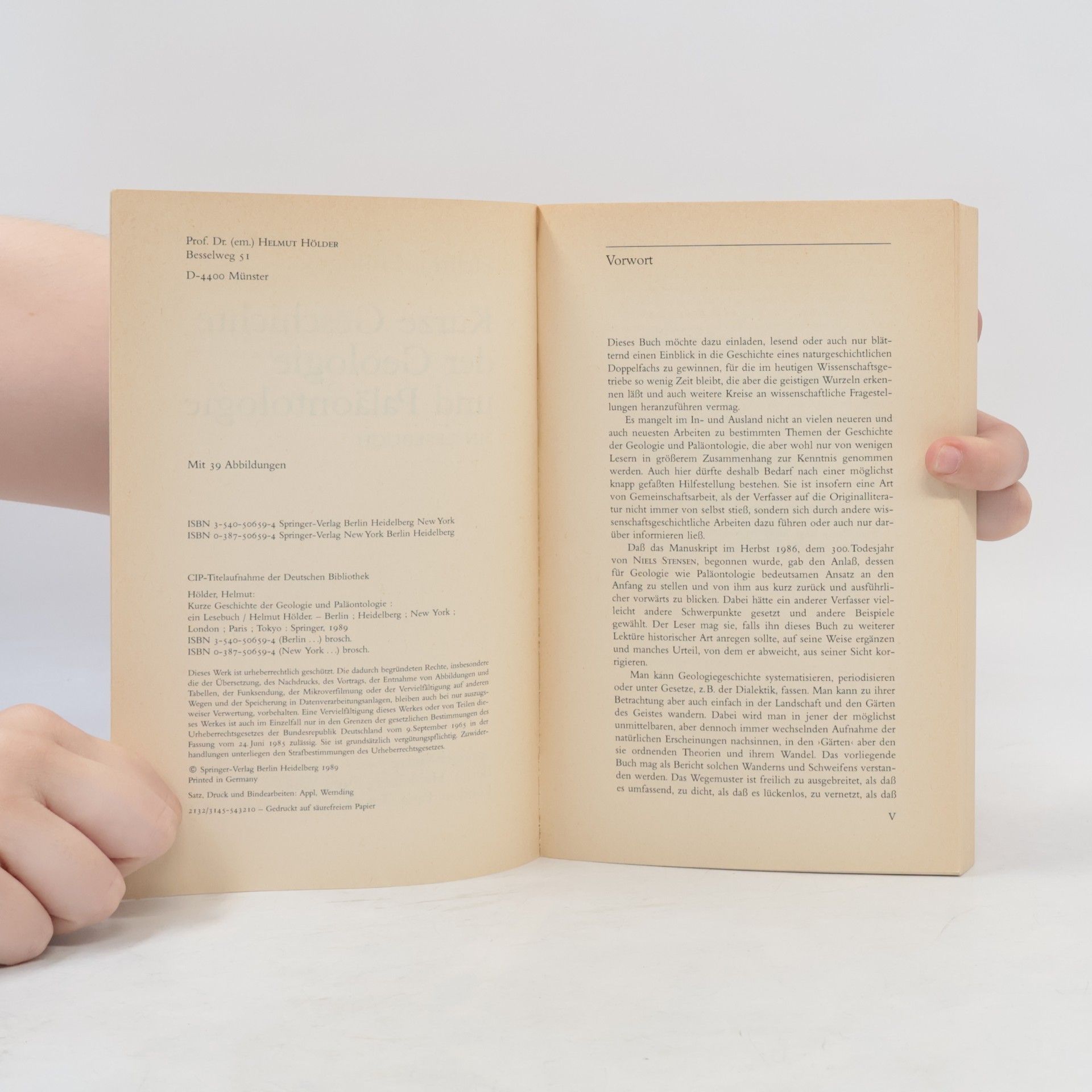 Helmut Hölder Kurze Geschichte der Geologie und Paläontologie