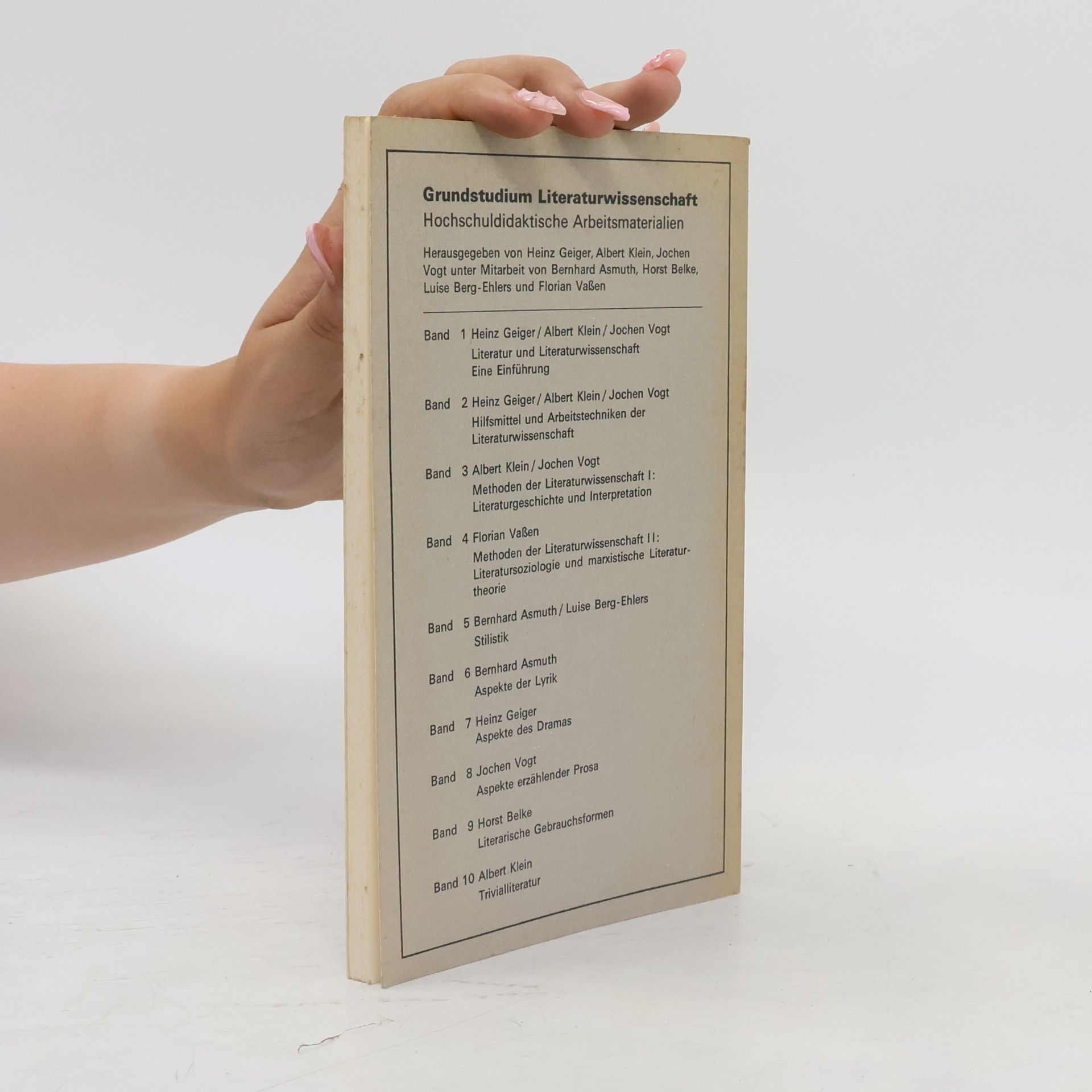 Heinz Geiger Hilfsmittel und Arbeitstechniken der Literaturwissenschaft