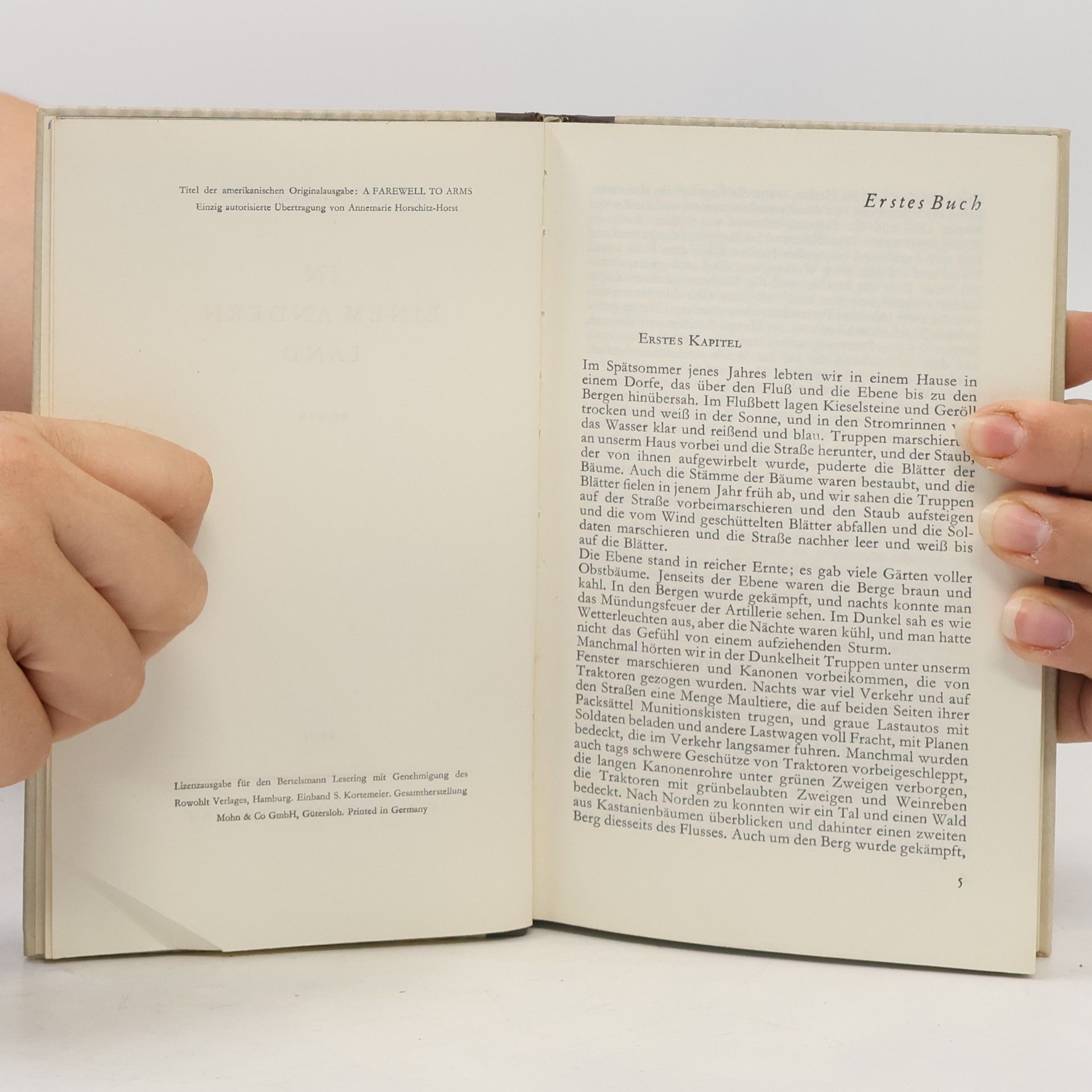 Ernest Hemingway In einem andern Land