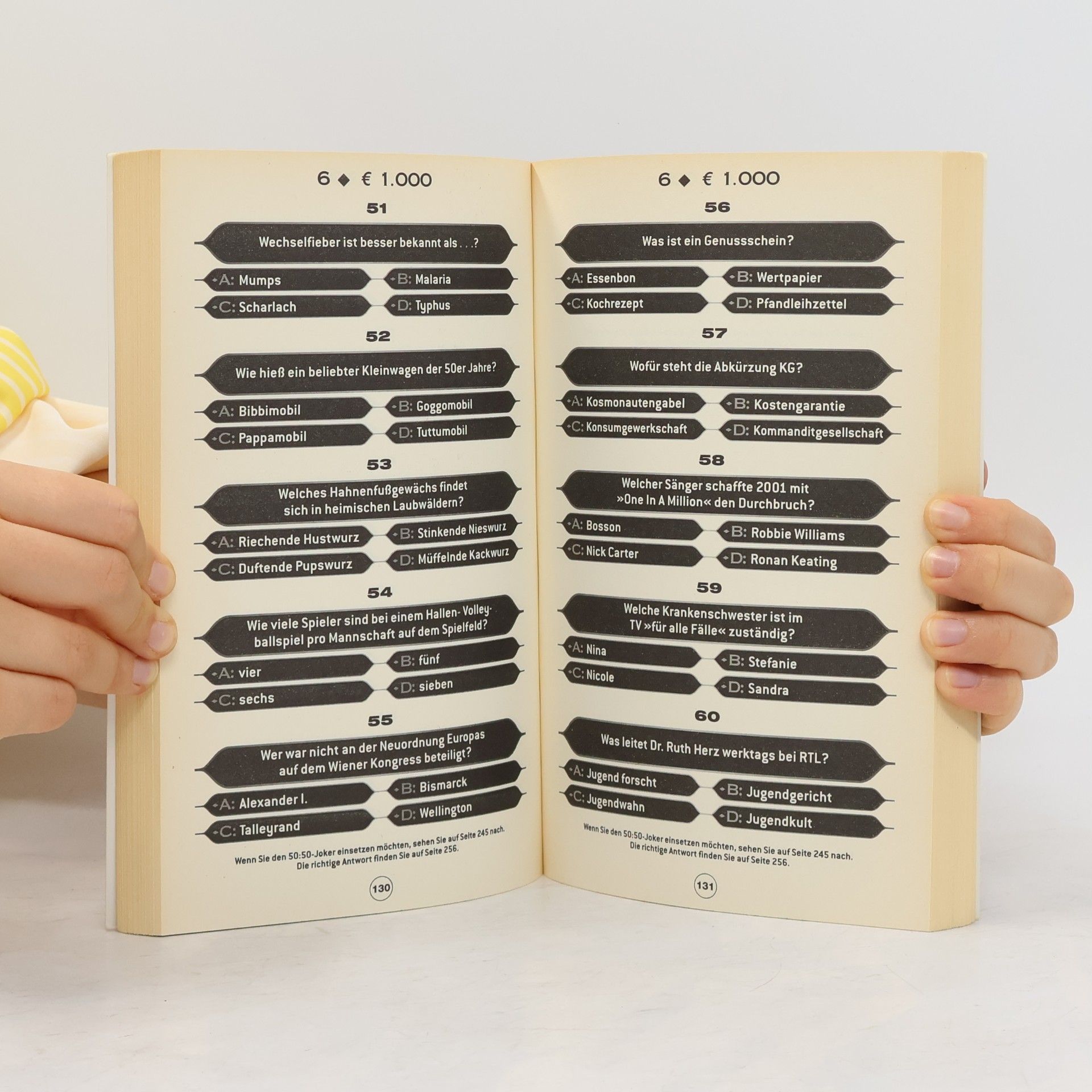 Wer wird Millionär - das Quizbuch