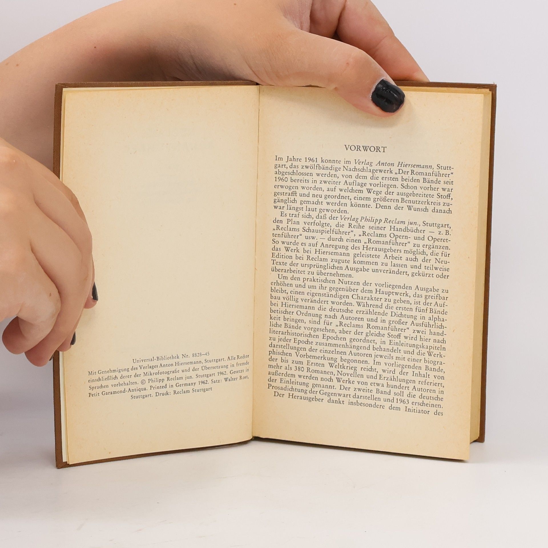 Autores varios Reclams Roman Führer Band I.