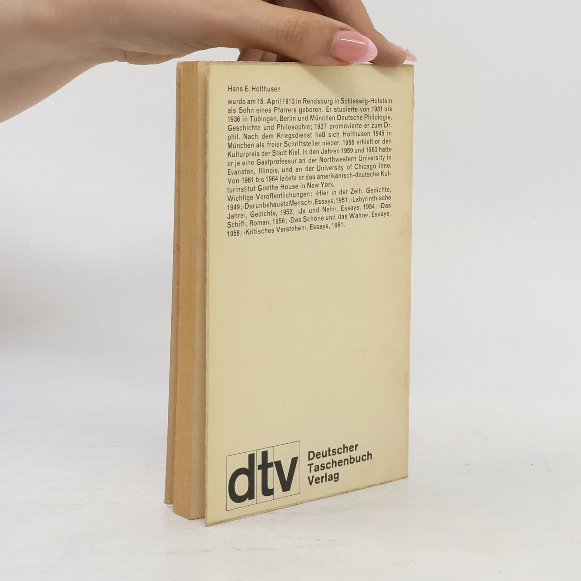 Hans E. Holthusen Der unbehauste Mensch: Motive und Probleme der modernen Literatur