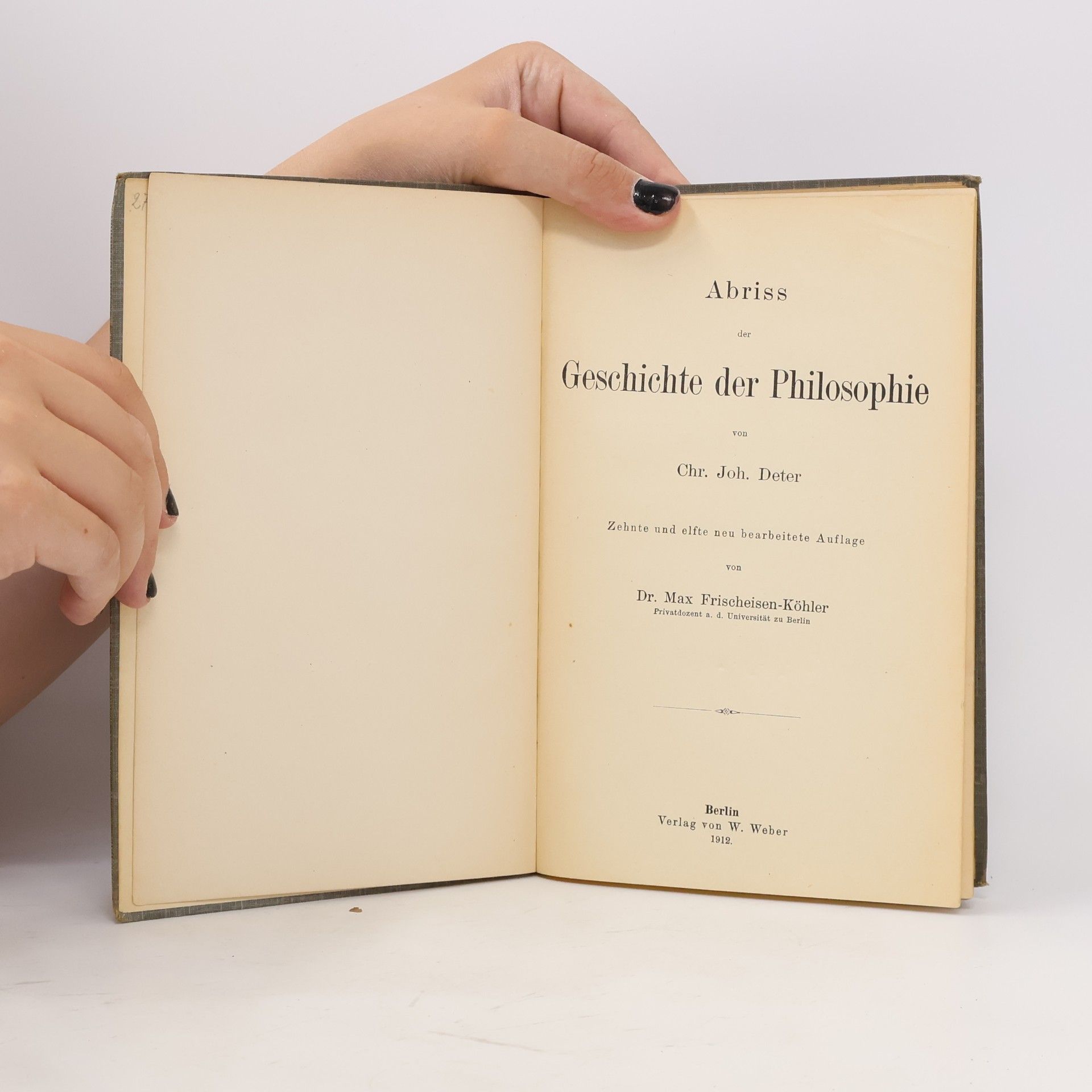 Chr. Joh. Deter Geschichte der Philosophie