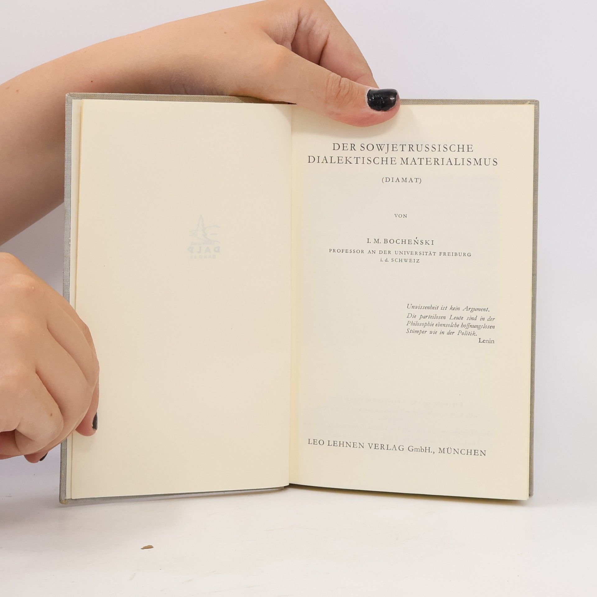 Józef Maria Bocheński Der sowjetrussische dialektische Materialismus