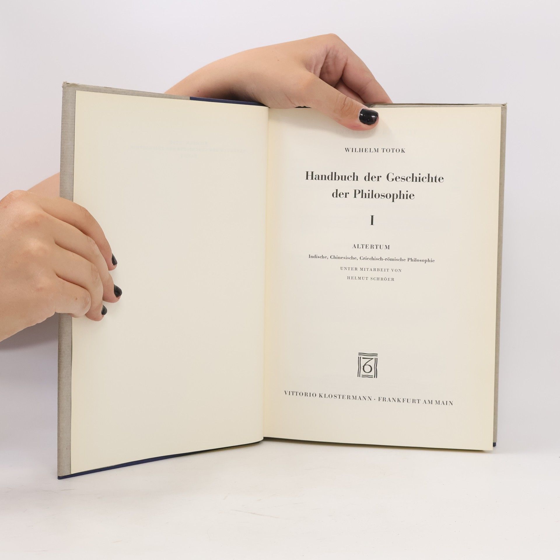 Wilhelm Totok Handbuch der Geschichte der Philosophie