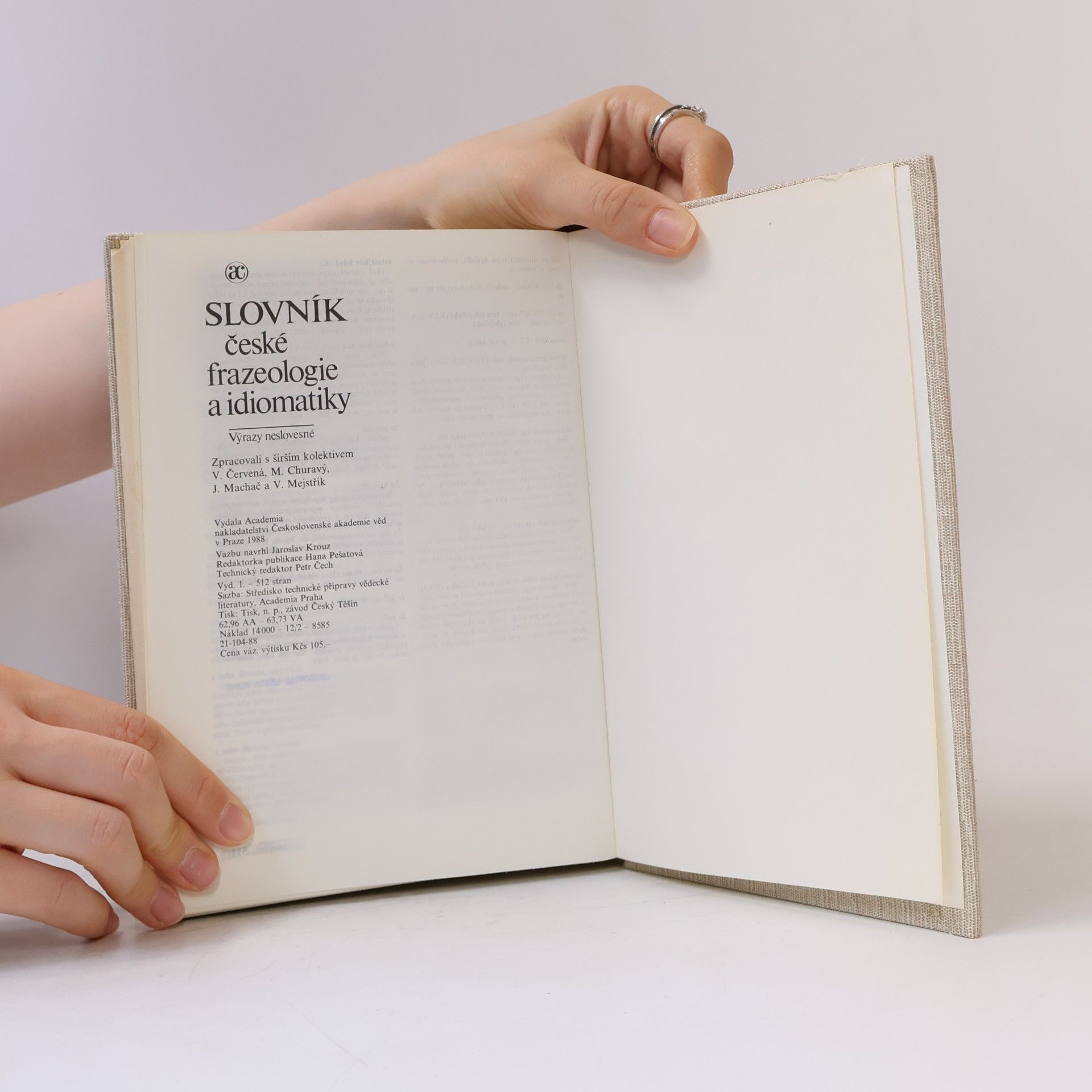 František Čermák Slovník české frazeologie a idiomatiky. Výrazy neslovesné