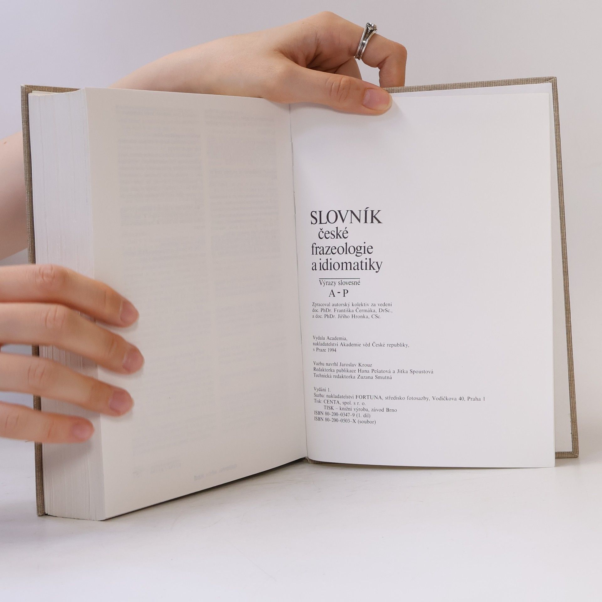 Kolektiv autorů Slovník české frazeologie a idiomatiky. Výrazy slovesné. A-P