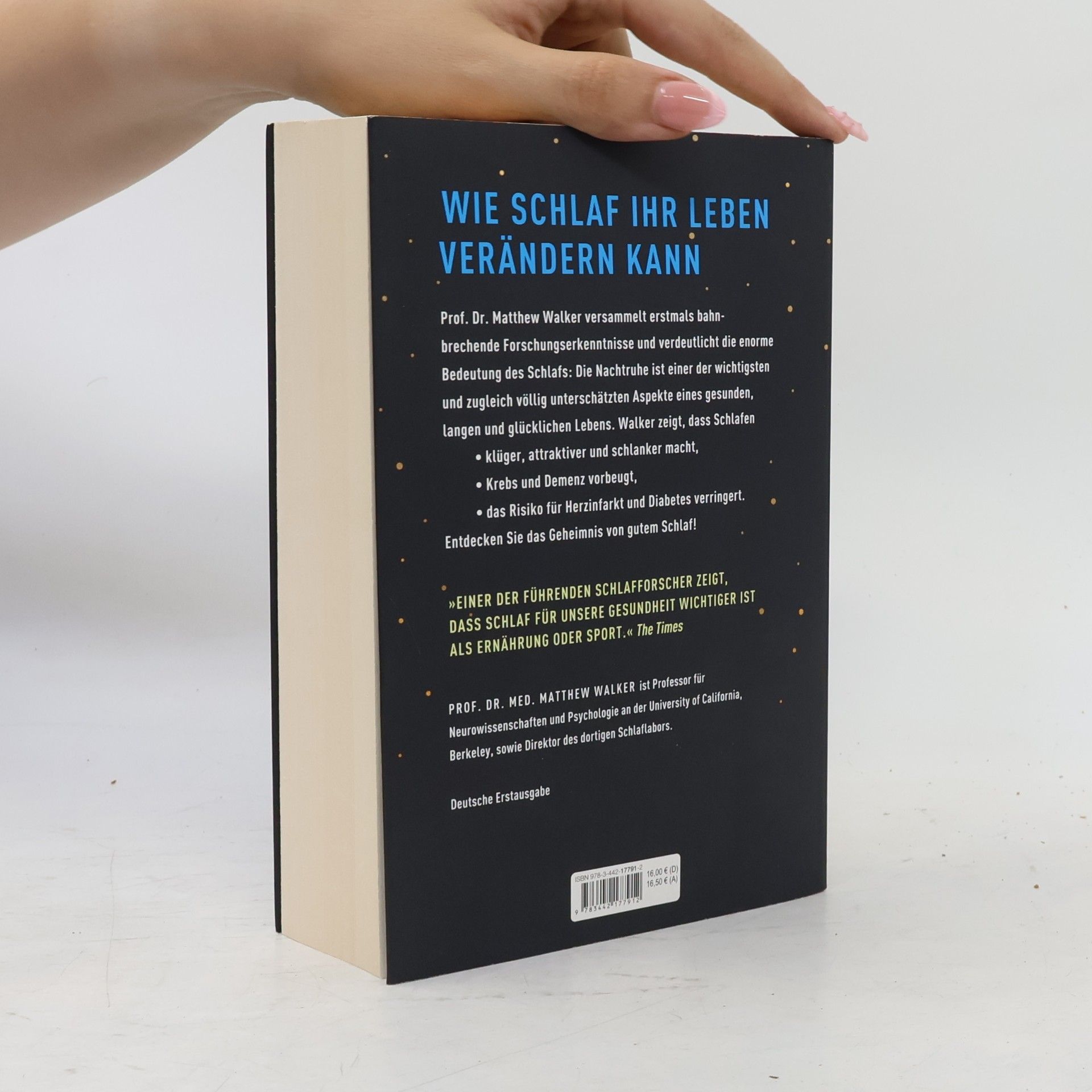 Matthew Walker Das gross Buch vom Schlaf