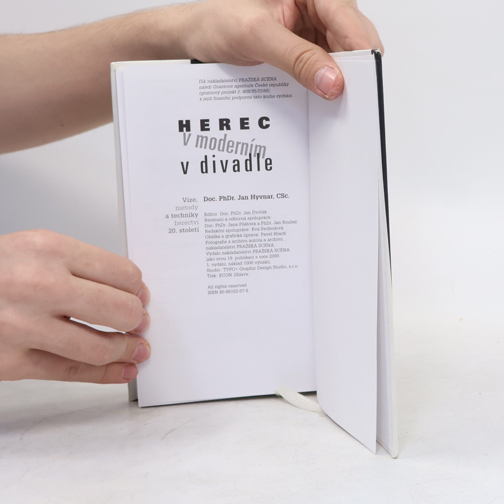 Jan Hyvnar Herec v moderním divadle