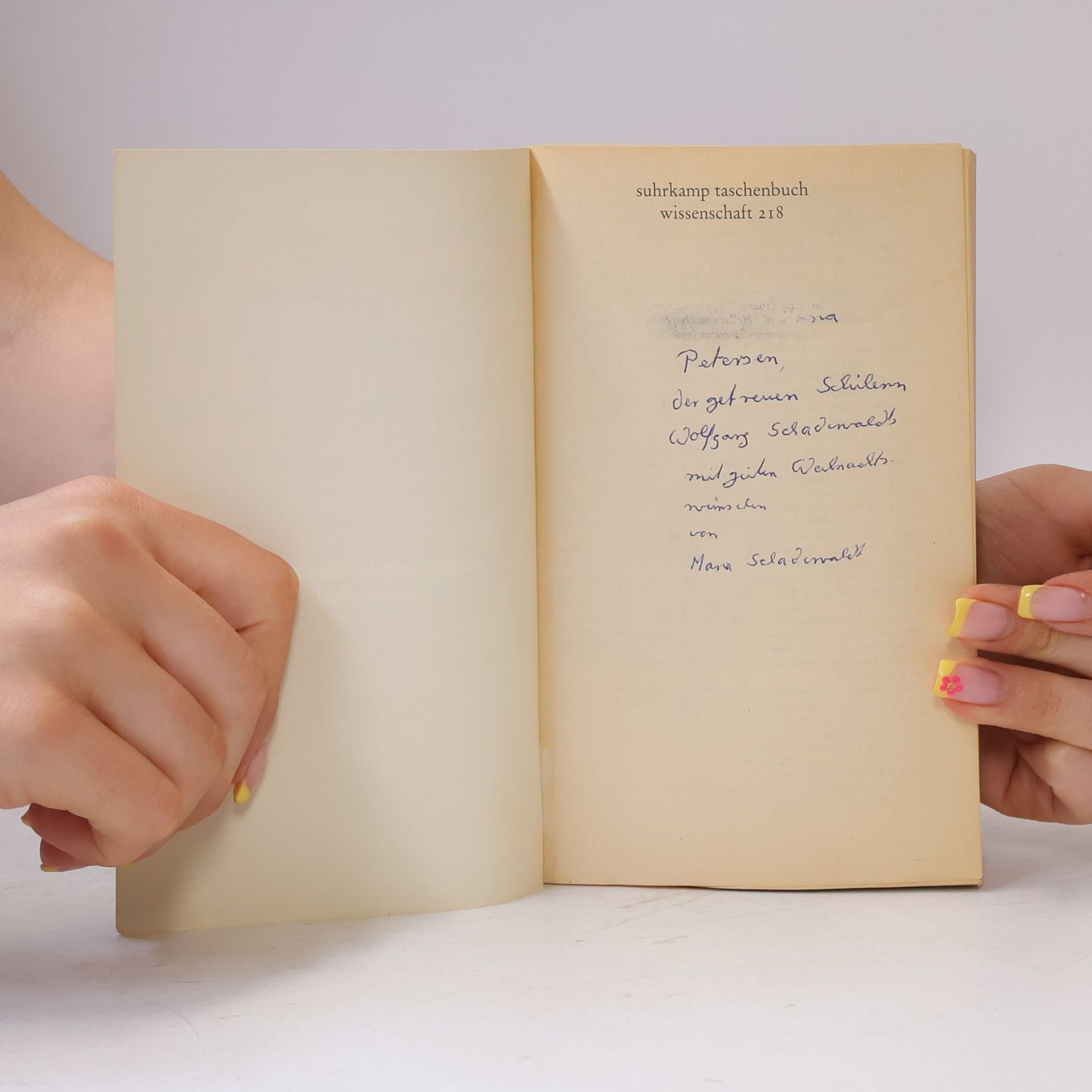 Wolfgang Schadewaldt Tübinger Vorlesungen