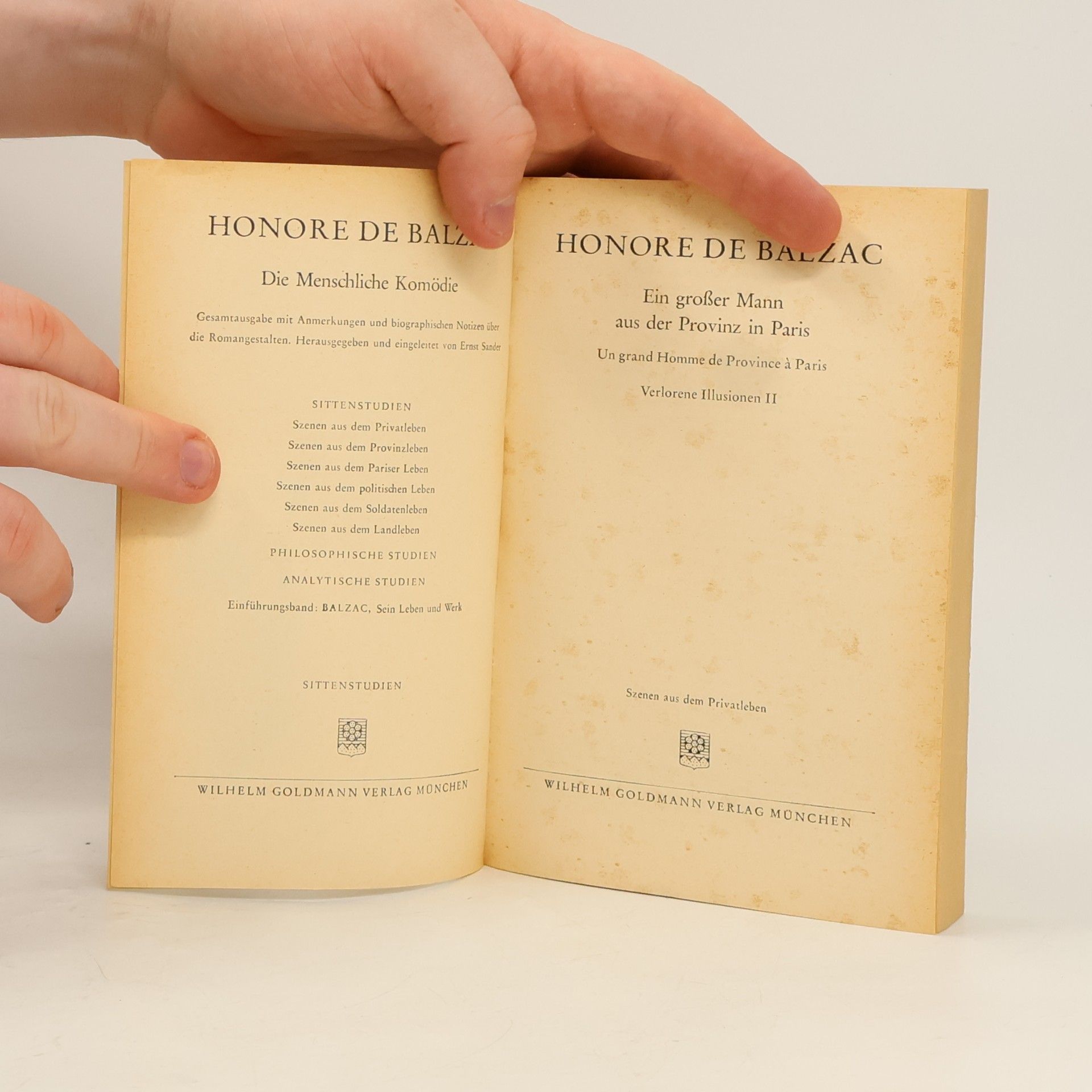 Honoré de Balzac Ein großer Mann aus der Provinz in Paris