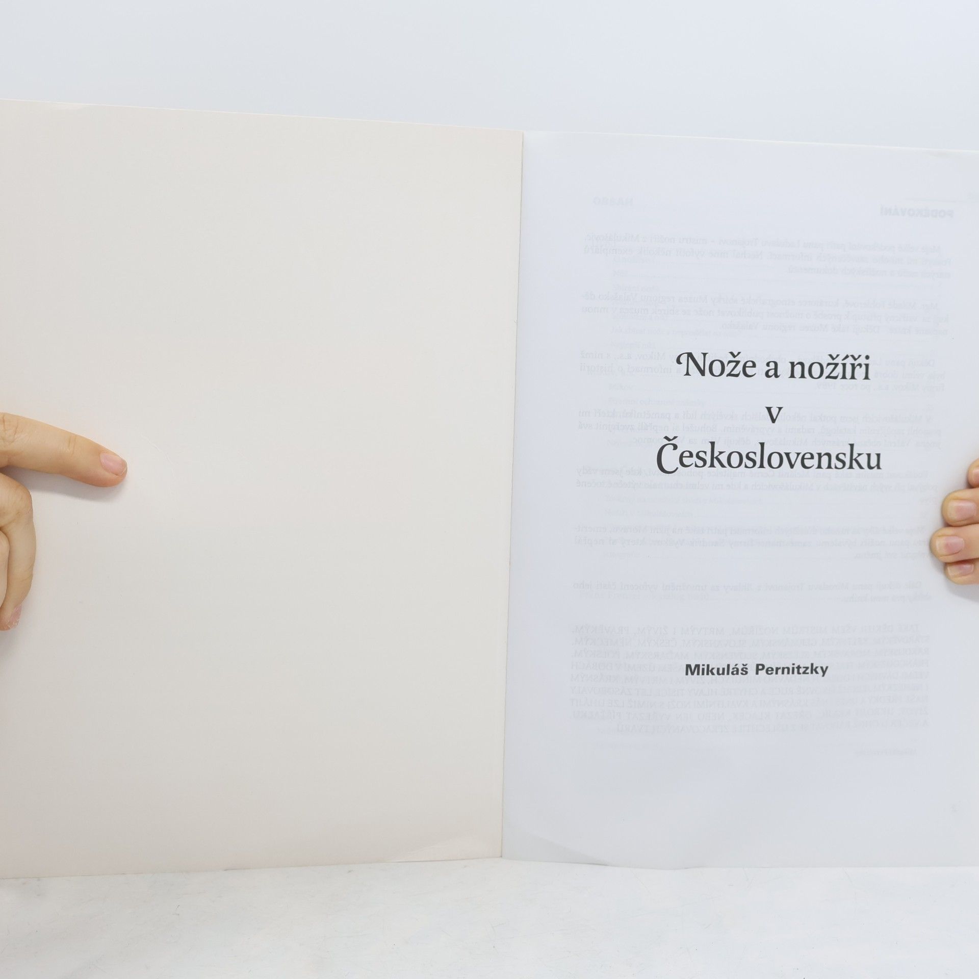Mikuláš Pernitzky Nože a nožíři v Československu