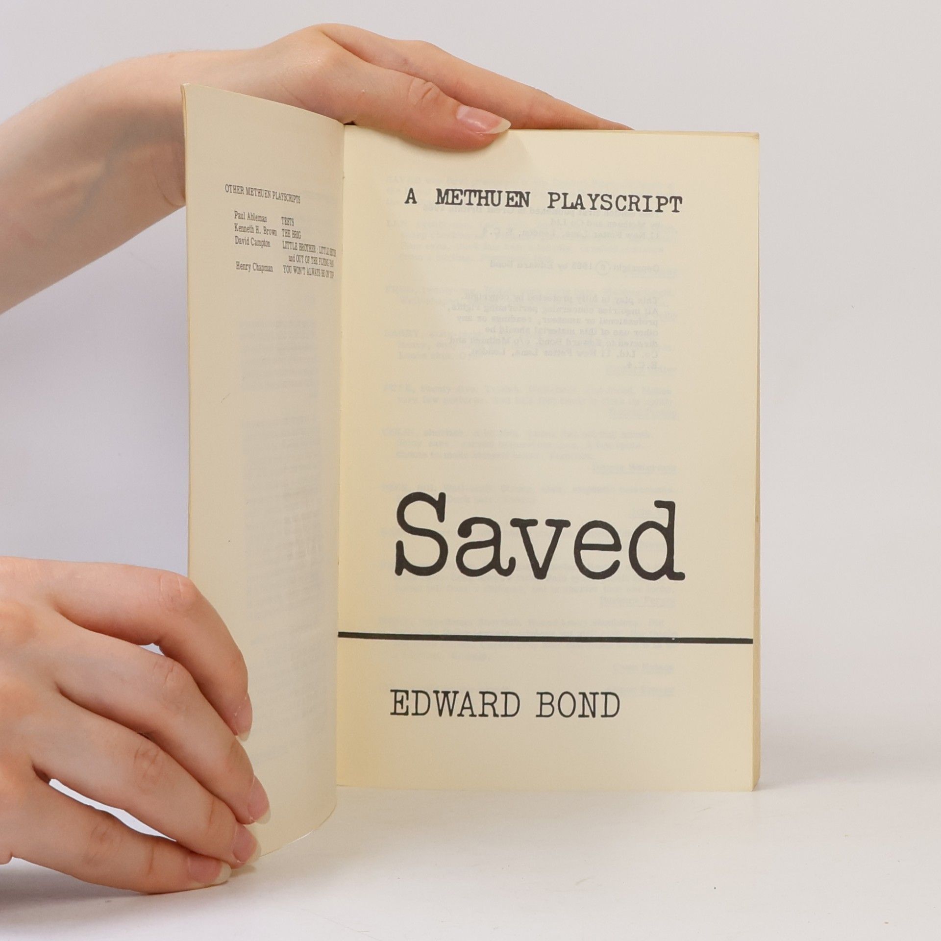 Edward Bond Saved