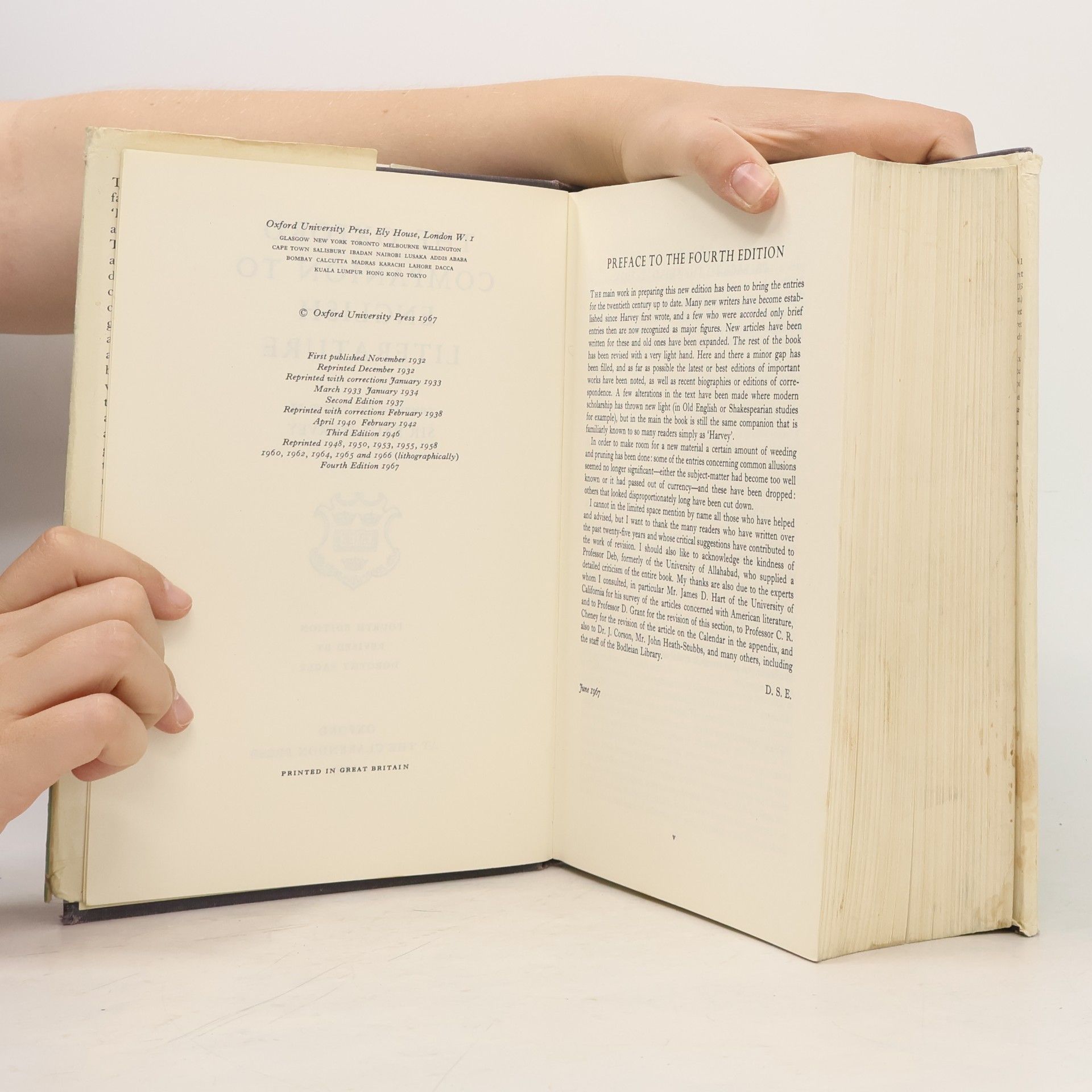Paul Harvey The Oxford Companion to English literature