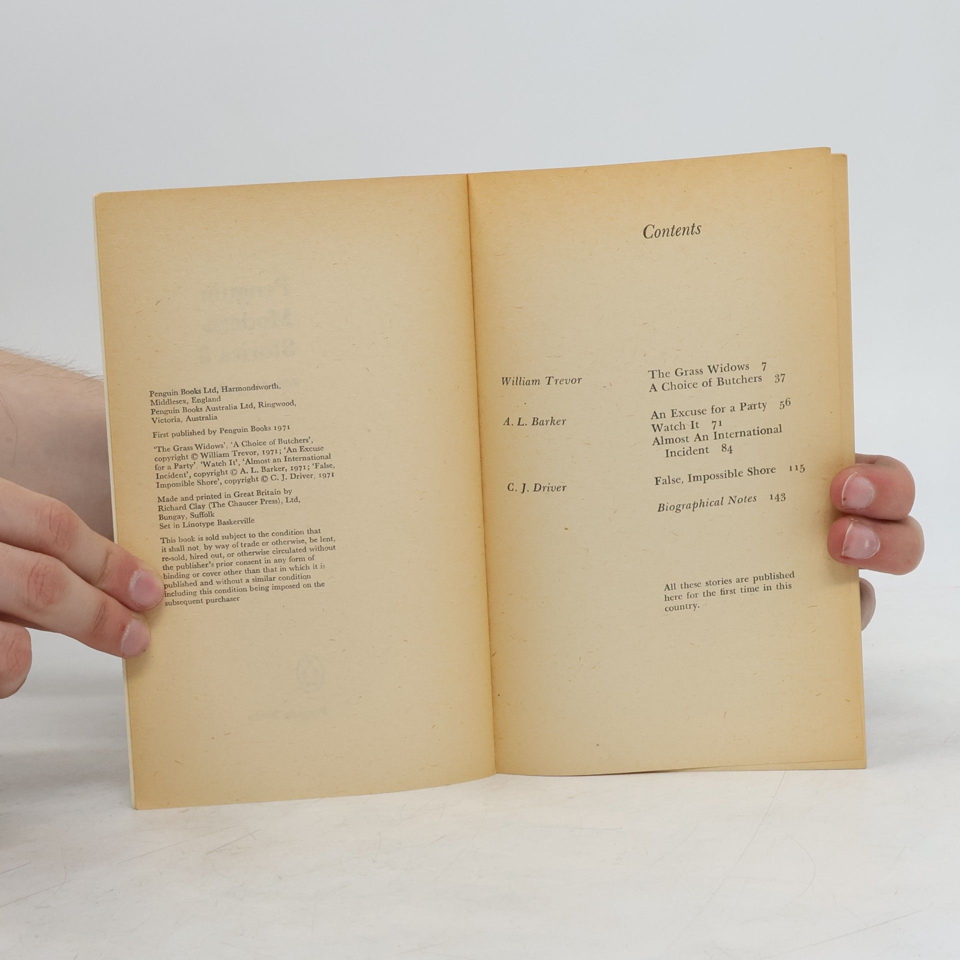 William Trevor Penguin Modern Stories 8
