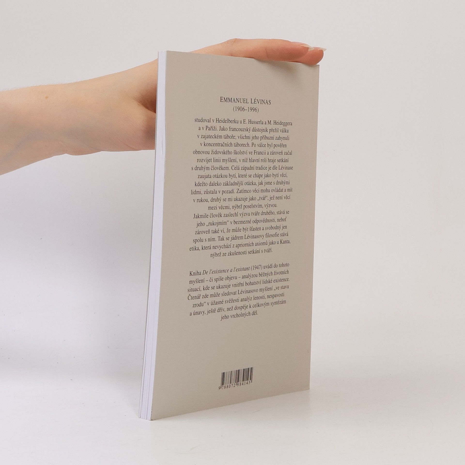 Emmanuel Levinas Existence a ten, kdo existuje