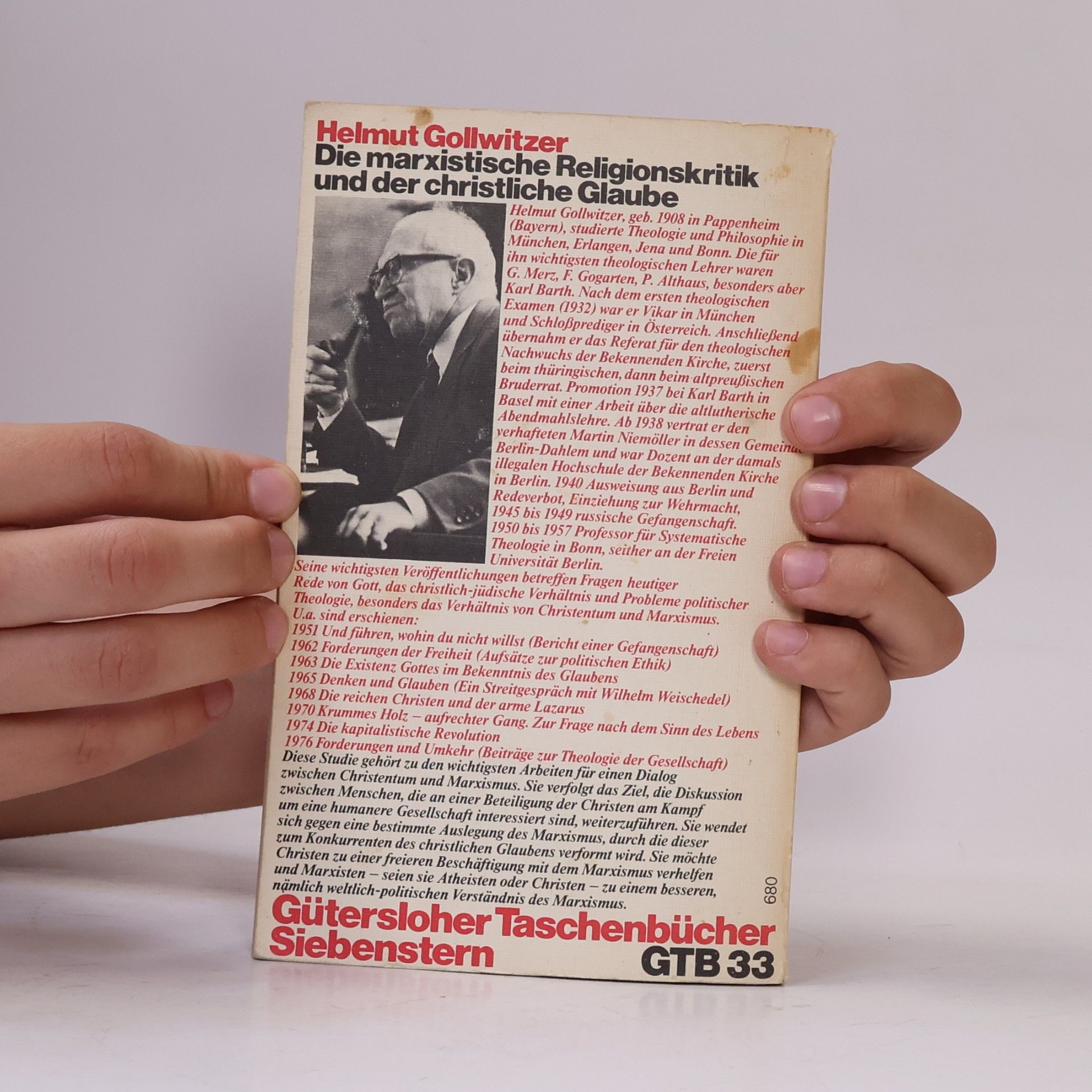 Helmut Gollwitzer GTB - 33: Die marxistische Religionskritik und der christliche Glaube