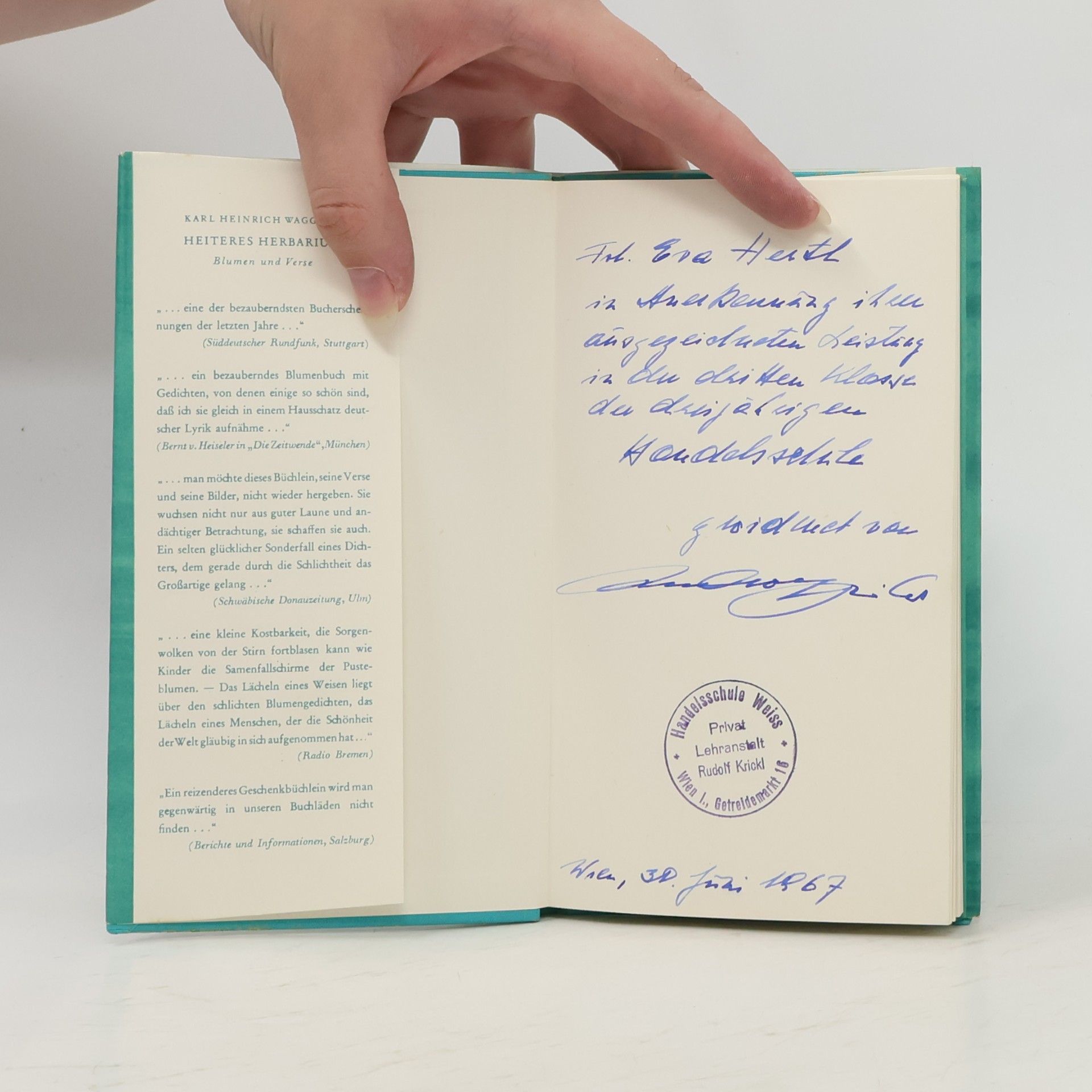 Karl Heinrich Waggerl Heiters Herbarium: Blumen und Verse