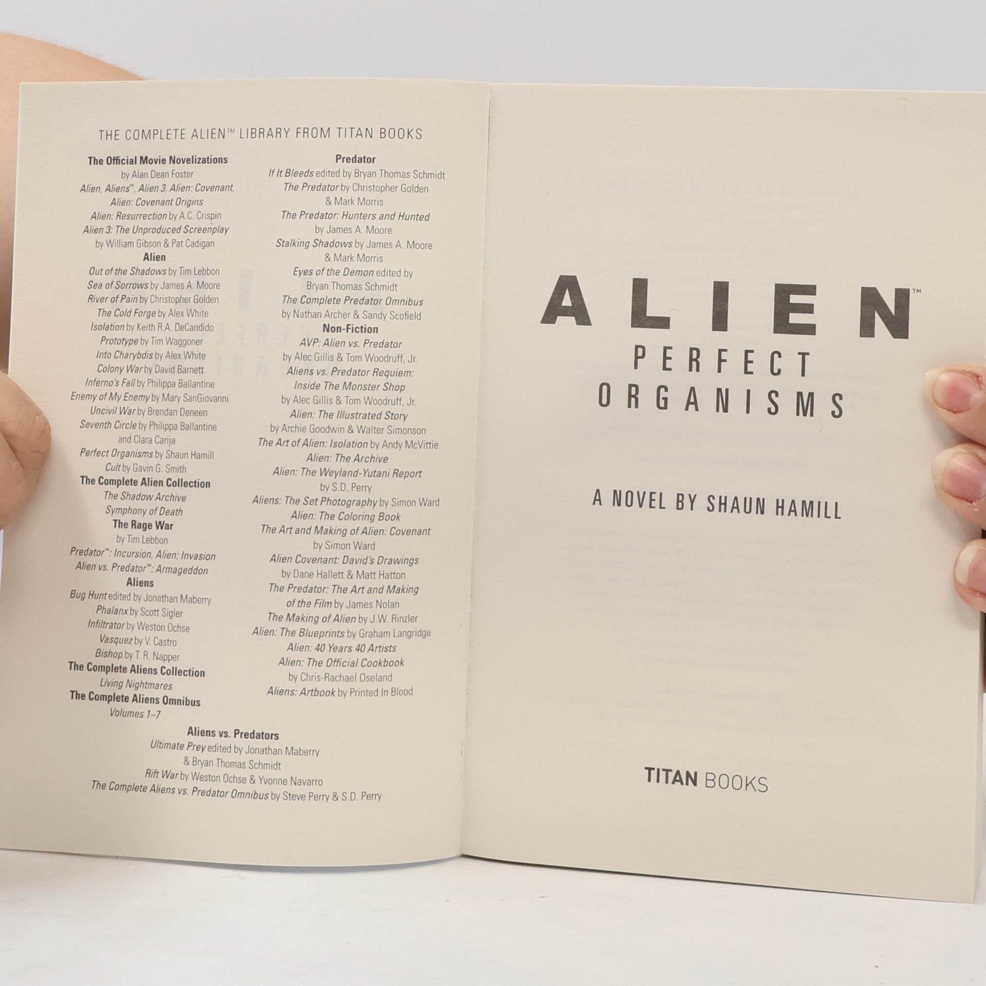 Shaun Hamill Alien: Perfect Organisms - An Original Novel Based On The Films From 20th Century Studios