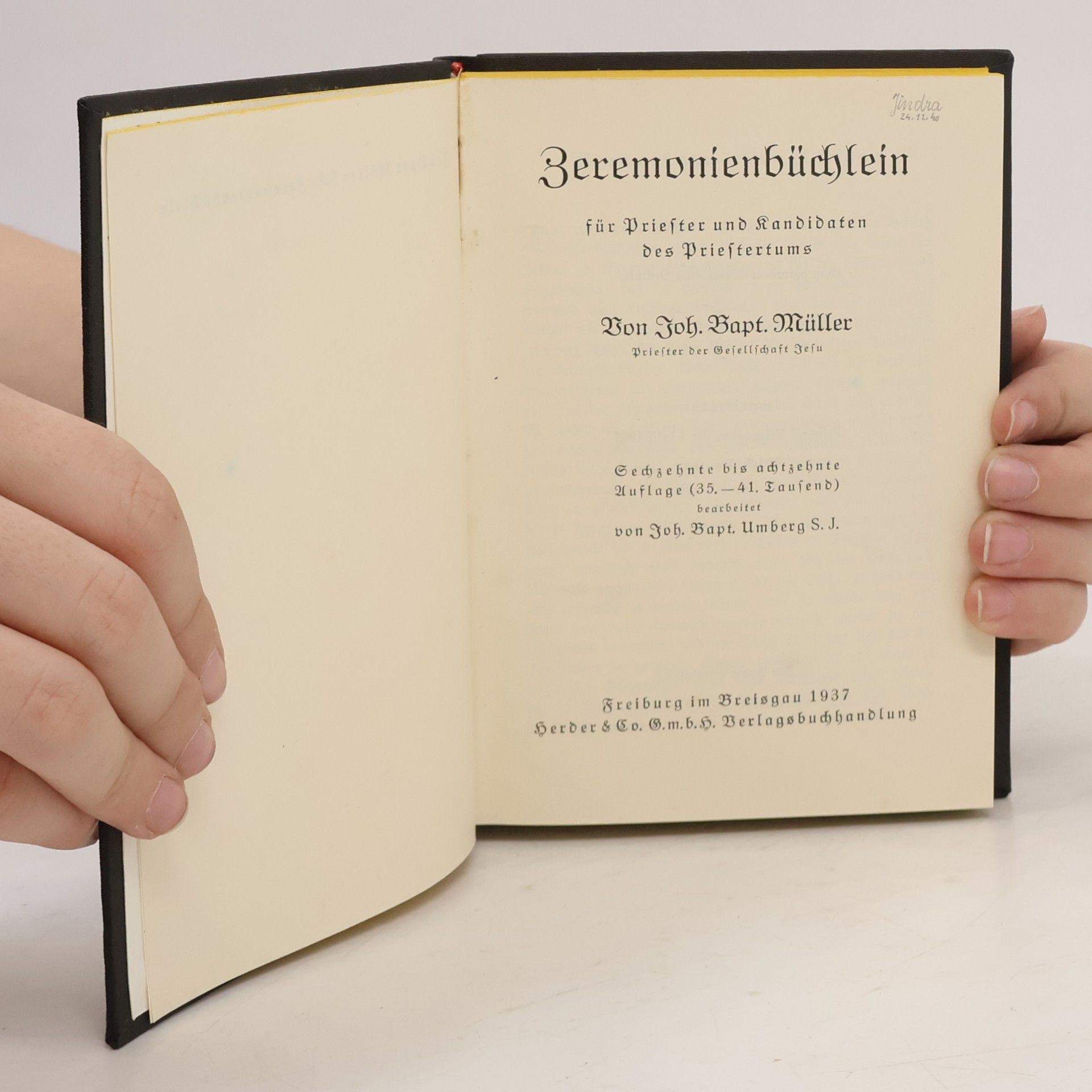 Johann Baptist Müller Zeremonienbüchlein