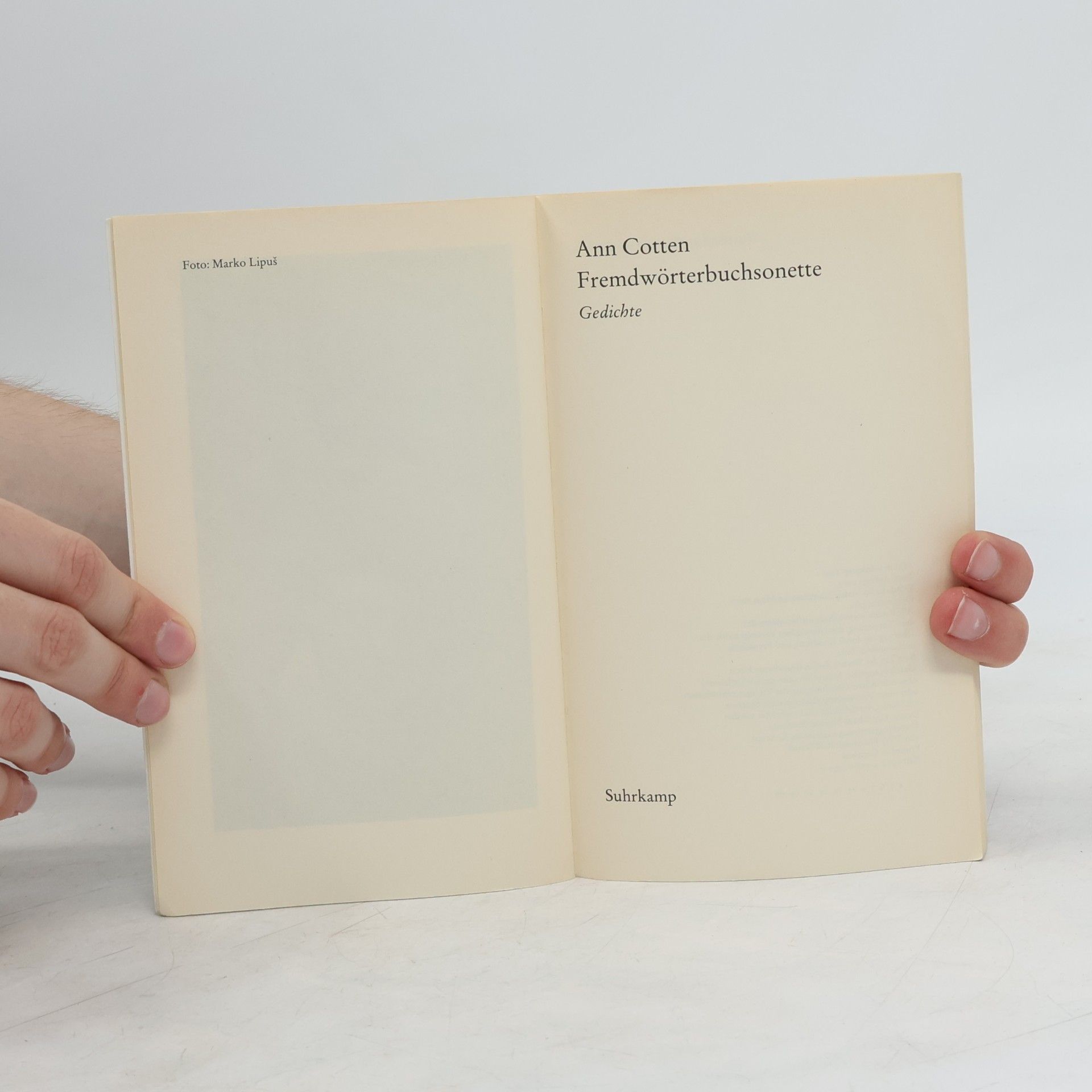 Ann Cotten Edition Suhrkamp - 2497: Fremdwörterbuchsonette