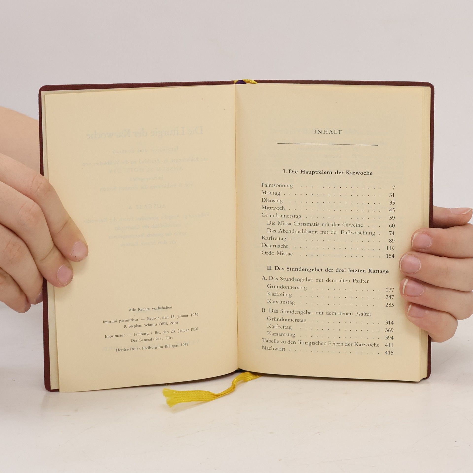 Anselm Schott Die Liturgie der Karwoche
