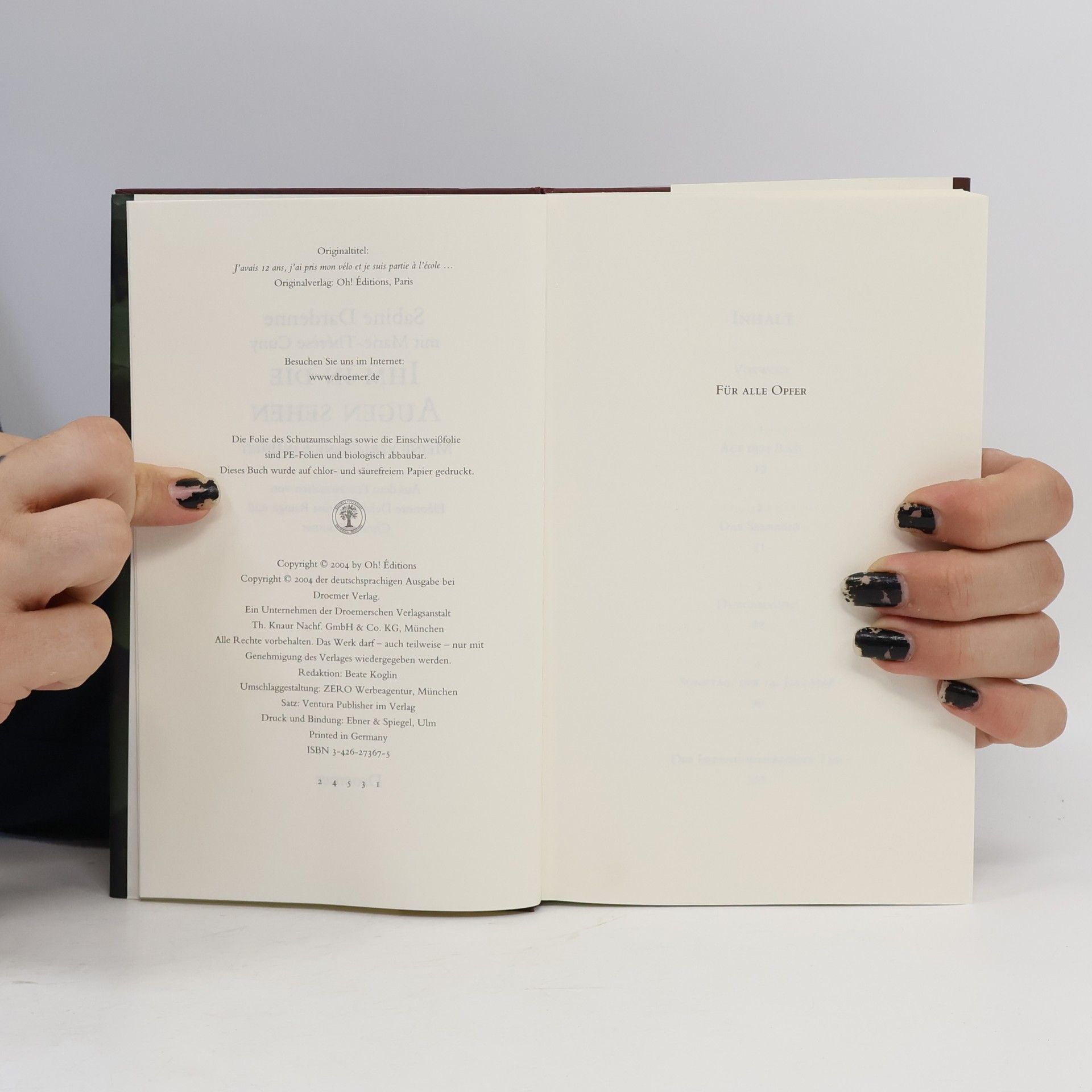 Sabine Dardenne Ihm in die Augen sehen