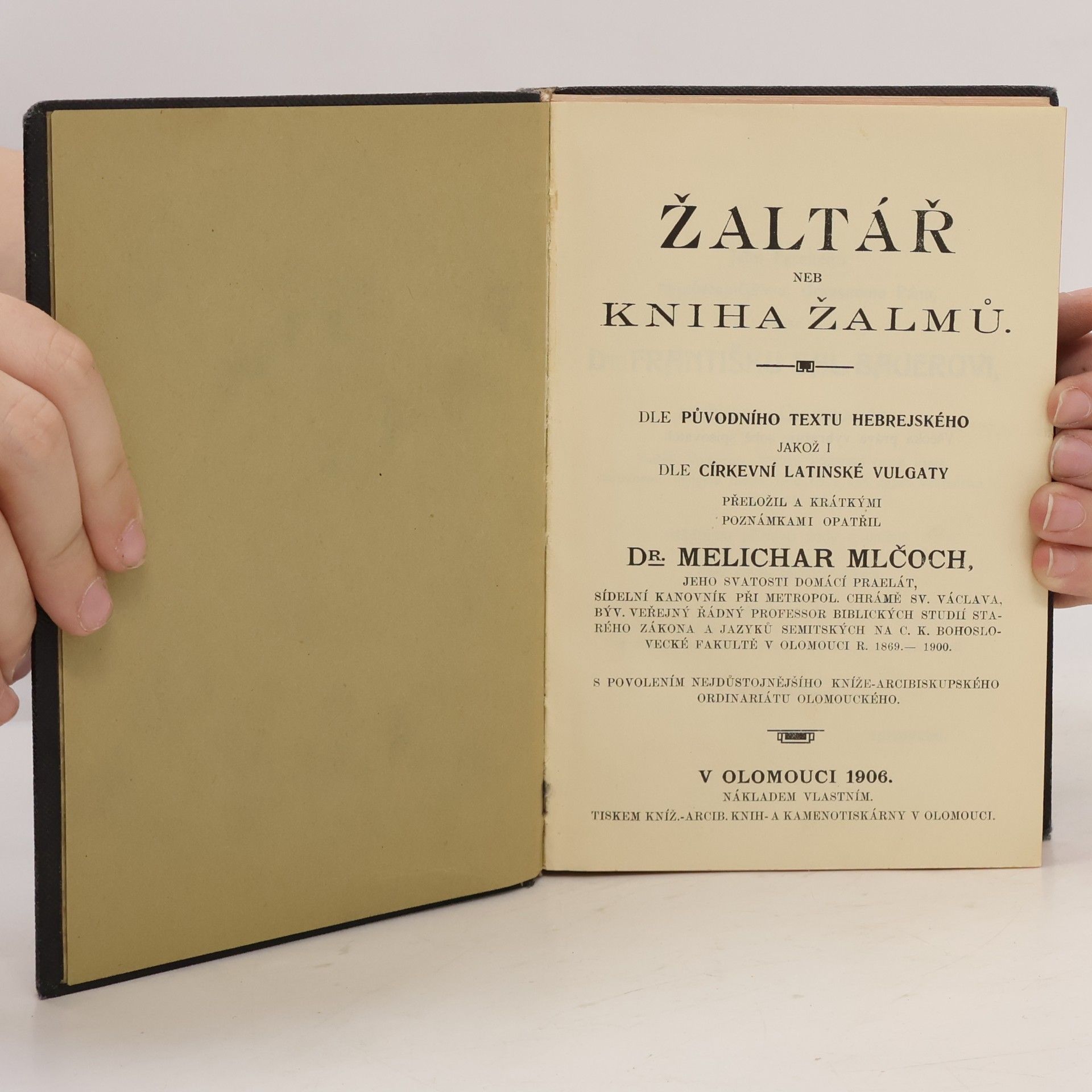 Melichar Mlčoch Žaltář neb kniha žalmů