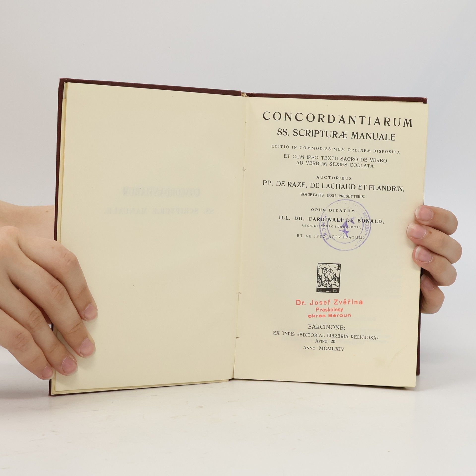 Henri Roux De Raze Concordantiarum SS. Scripturae Manuale