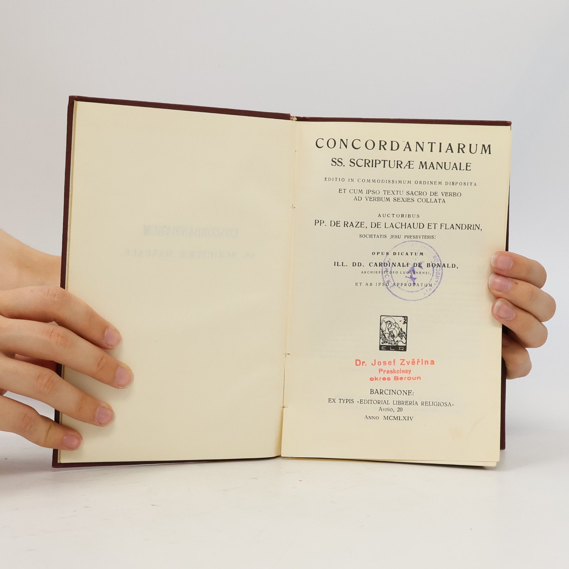Henri Roux De Raze Concordantiarum SS. Scripturae Manuale