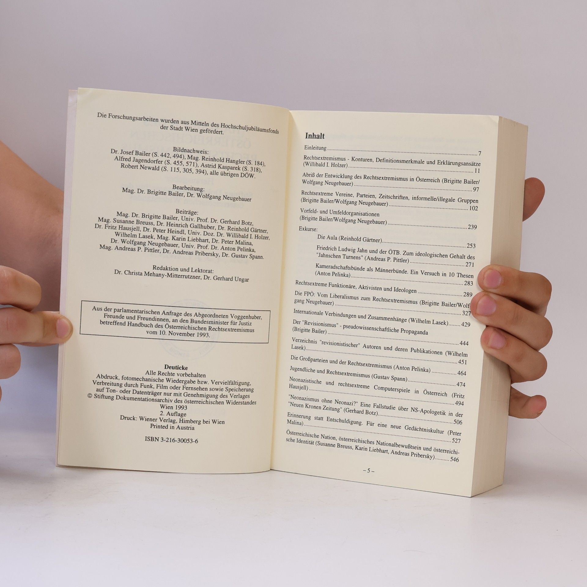 Brigitte Bailer-Galanda Handbuch des österreichischen Rechtsextremismus